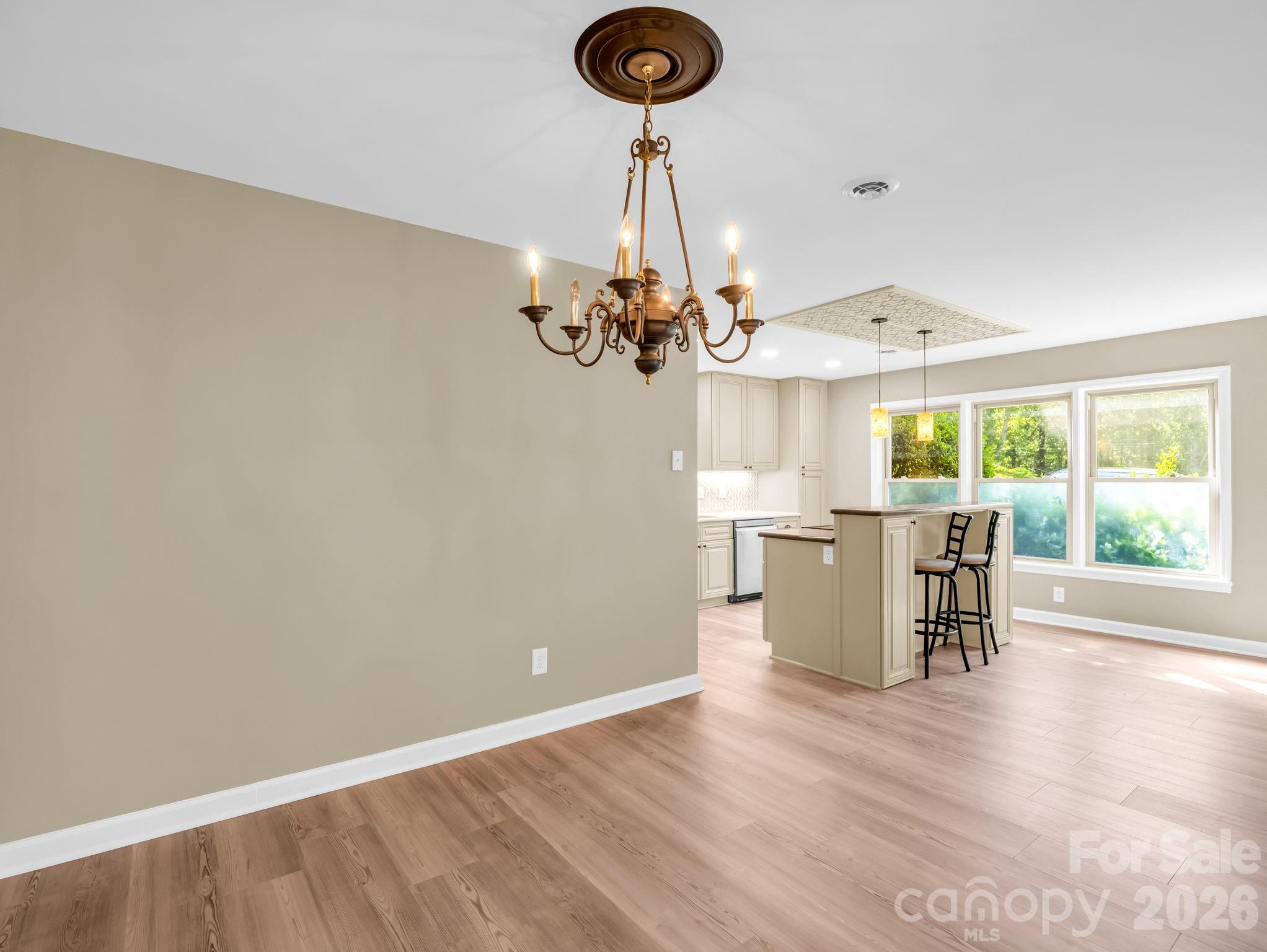 From the dining area toward the kitchen. - 44 Jervey Road, Tryon
