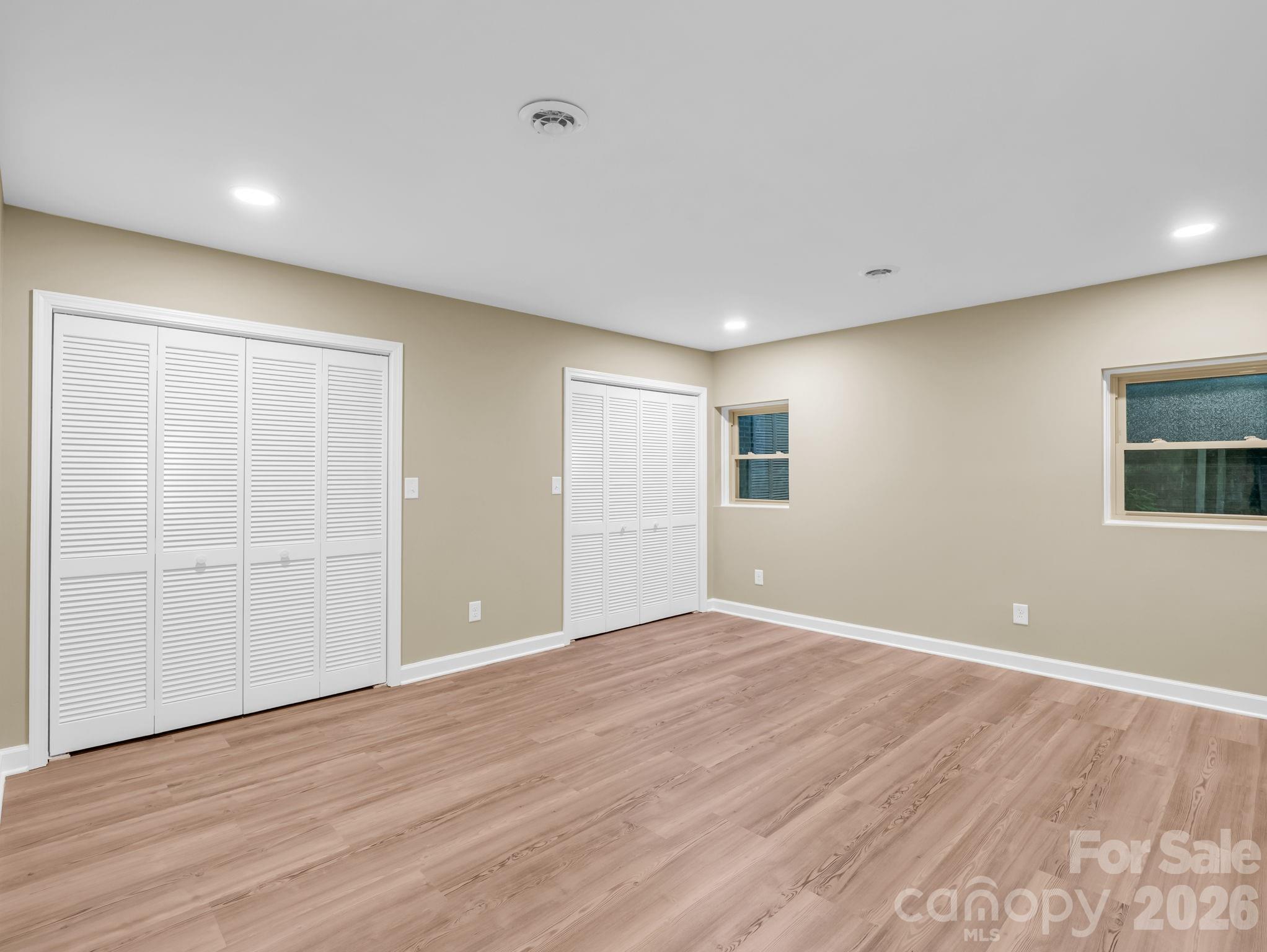View as you enter the Primary Bedroom, the double closets provide lots of storage. - 44 Jervey Road, Tryon