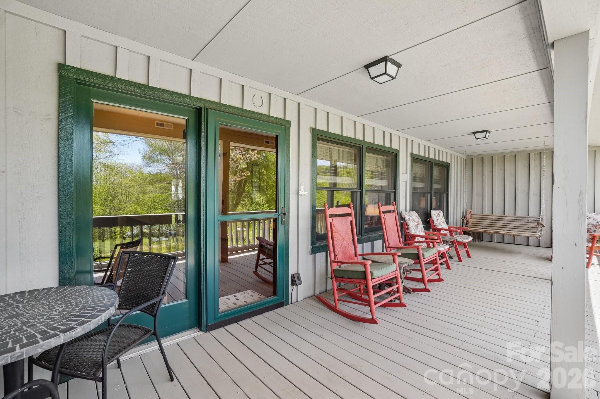 Private Covered Rear Deck - 302 Eagles Nest Court S, Mars Hill