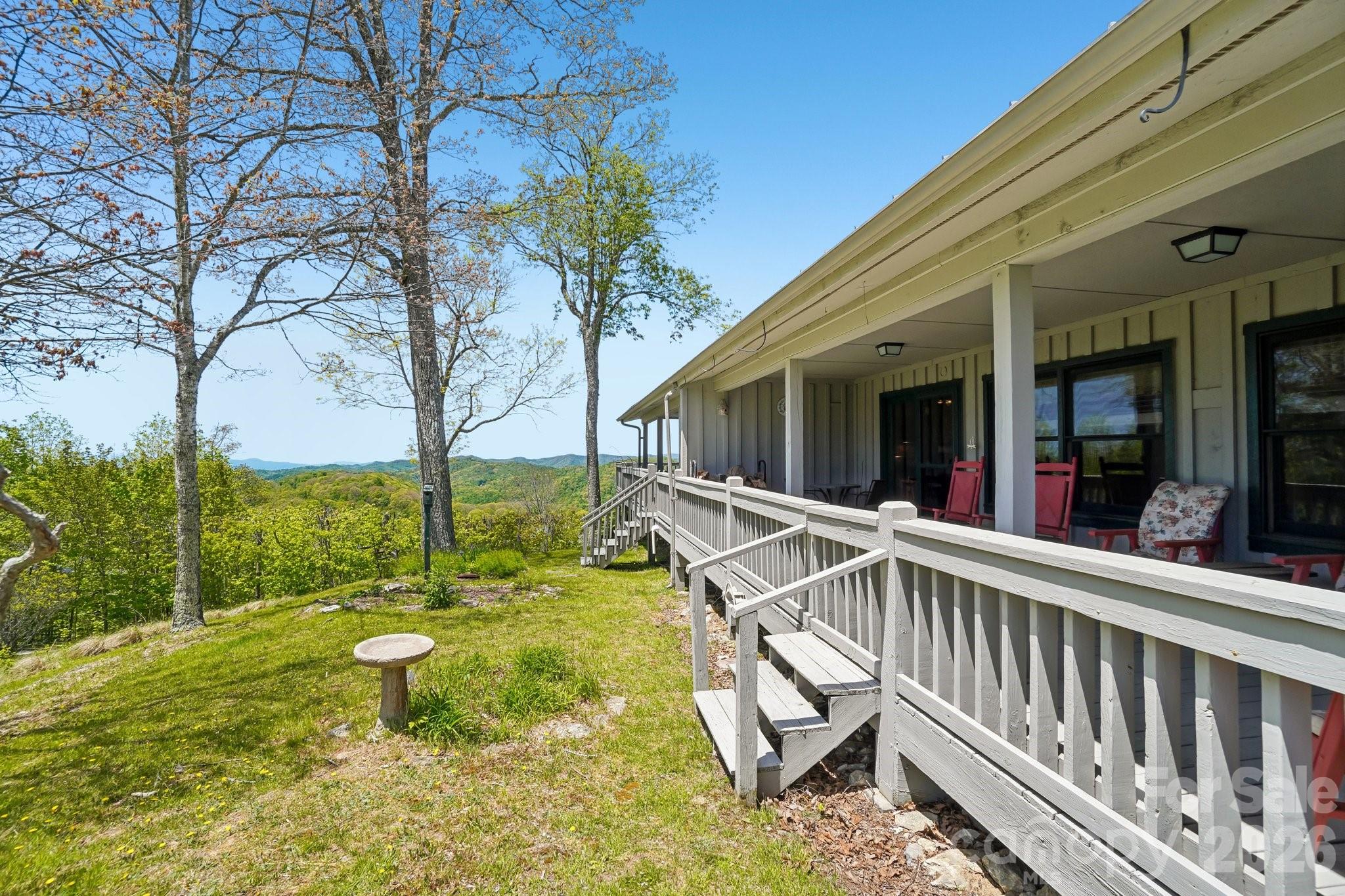 Private Covered Rear Deck - 302 Eagles Nest Court S, Mars Hill