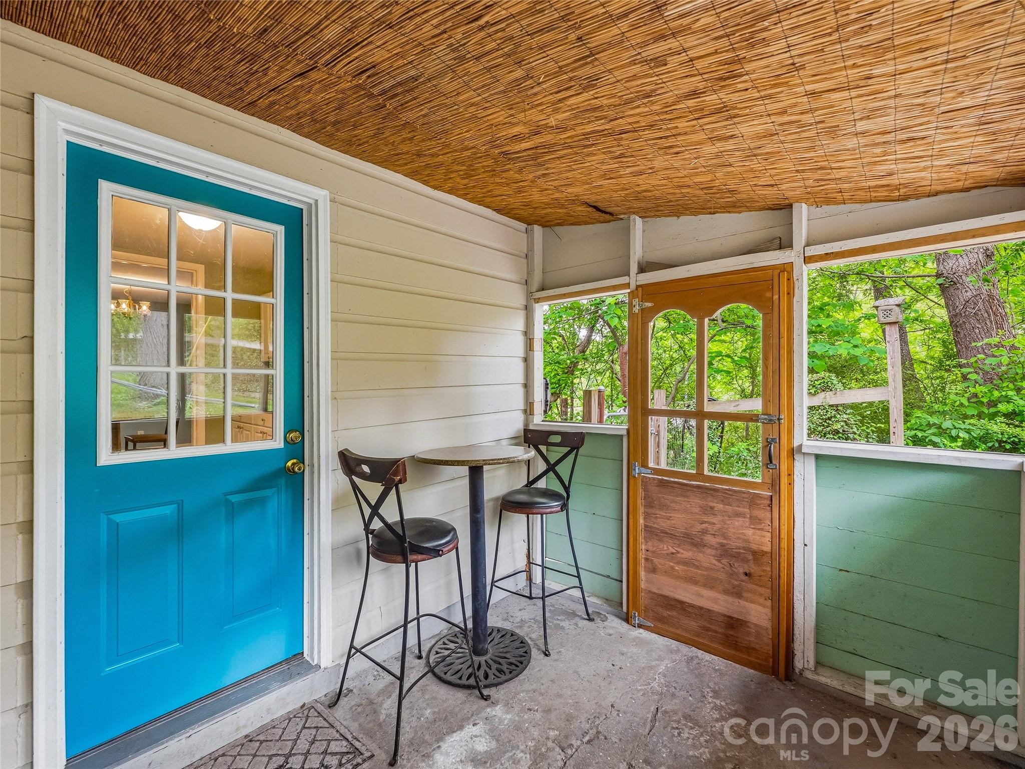 Back Patio off of Kitchen leads to back yard - 506 Johnston School Road, Asheville