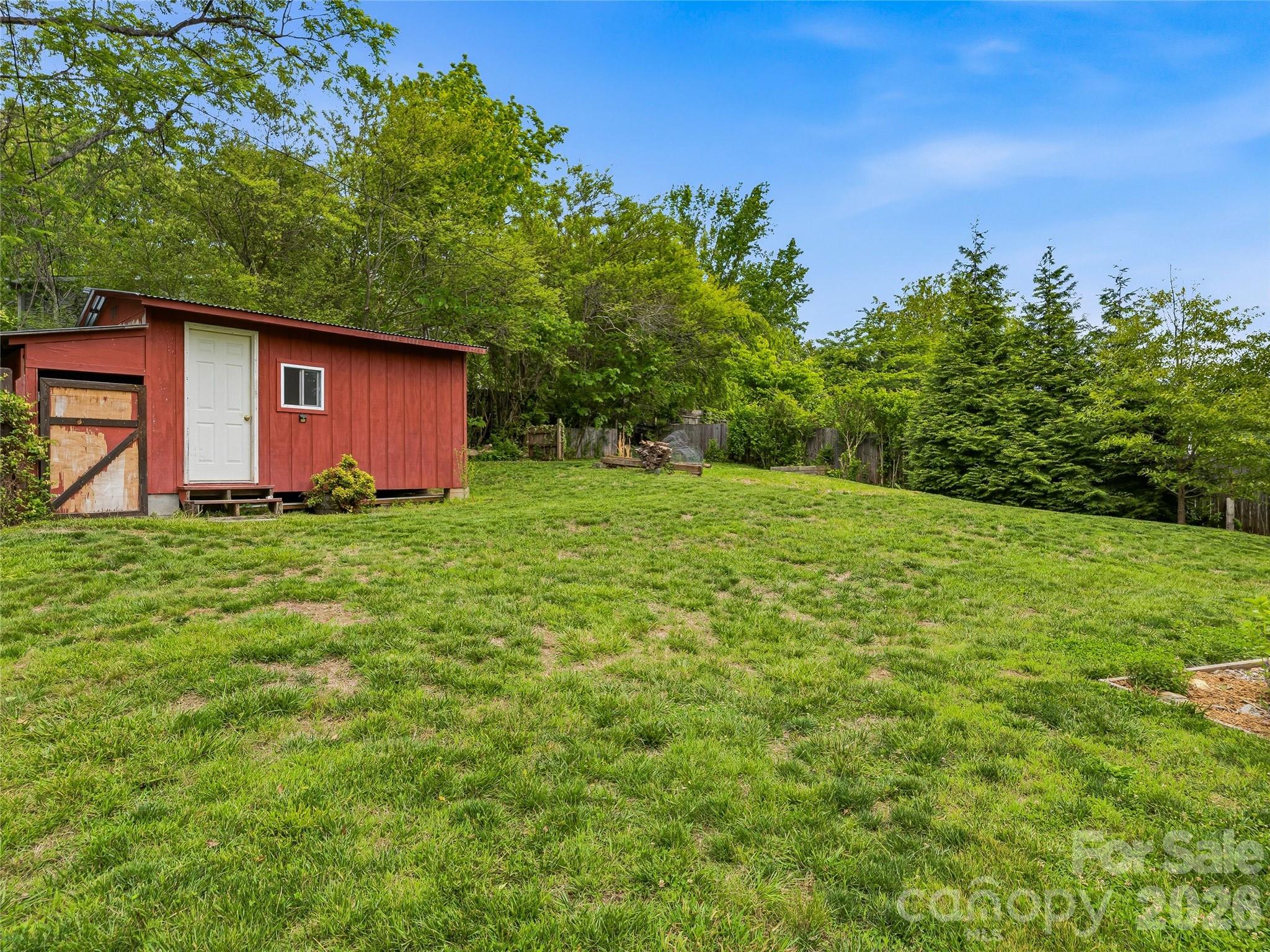Shed and useable yard - 506 Johnston School Road, Asheville