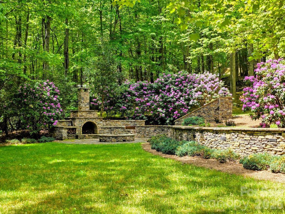 Fire pit area near the front entrance to The Cove at Celo Mountain - 00 Hickory Springs Road, Burnsville