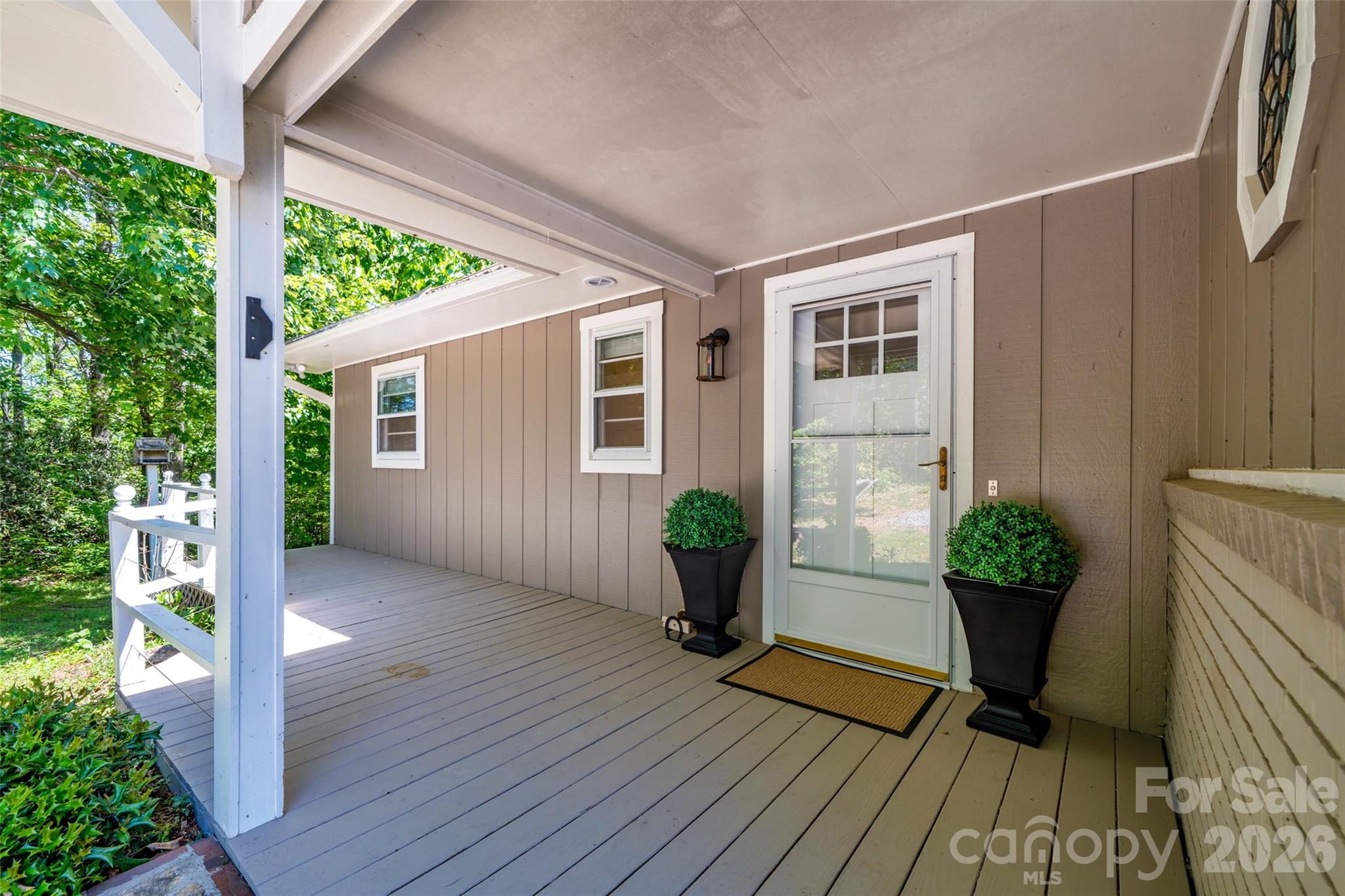 Inviting front porch - 69 Milburn Lane, Hendersonville