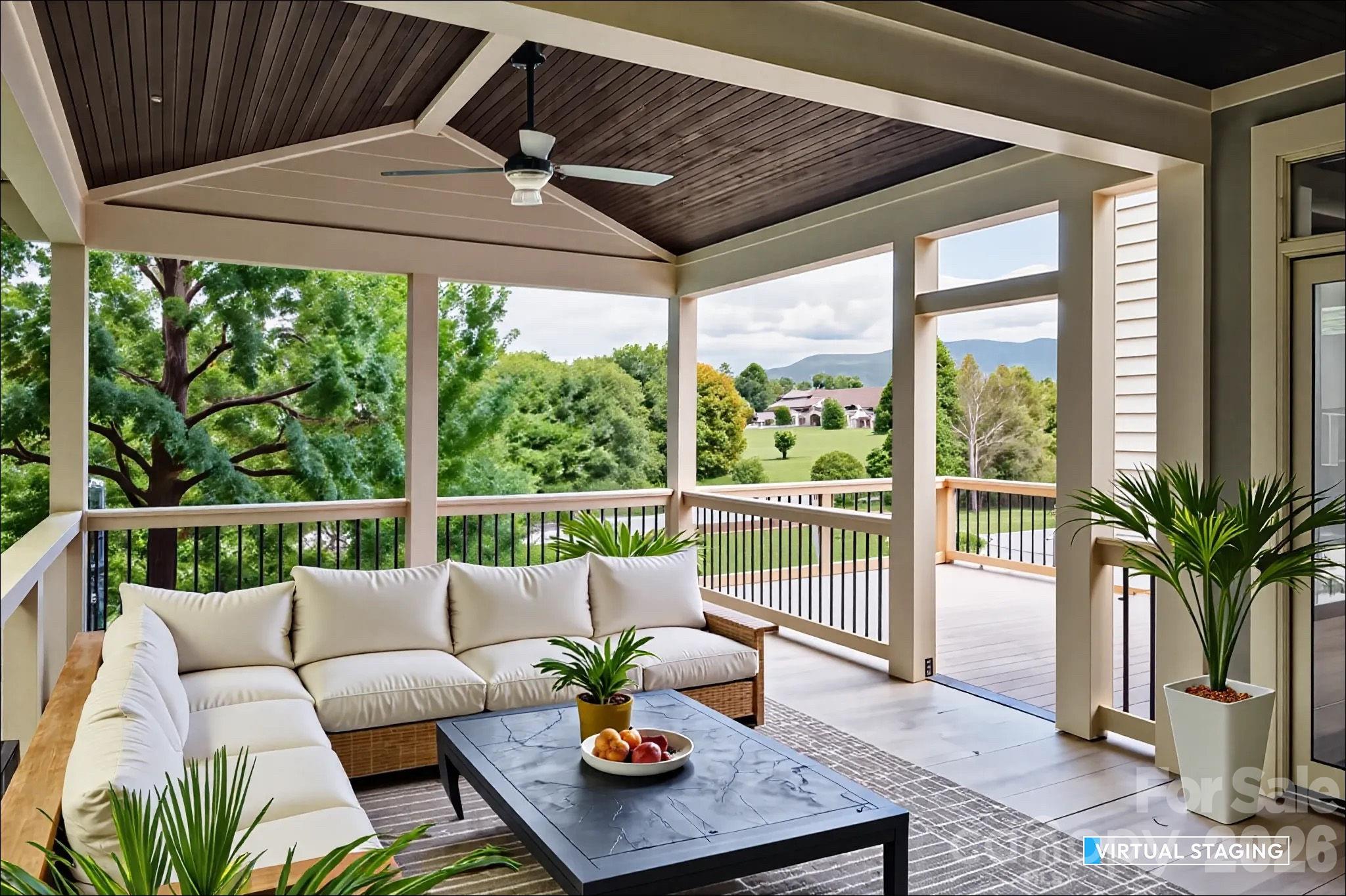 Main level covered deck access through kitchen or mudroom - 31 Bradford Vistas Drive, Fletcher