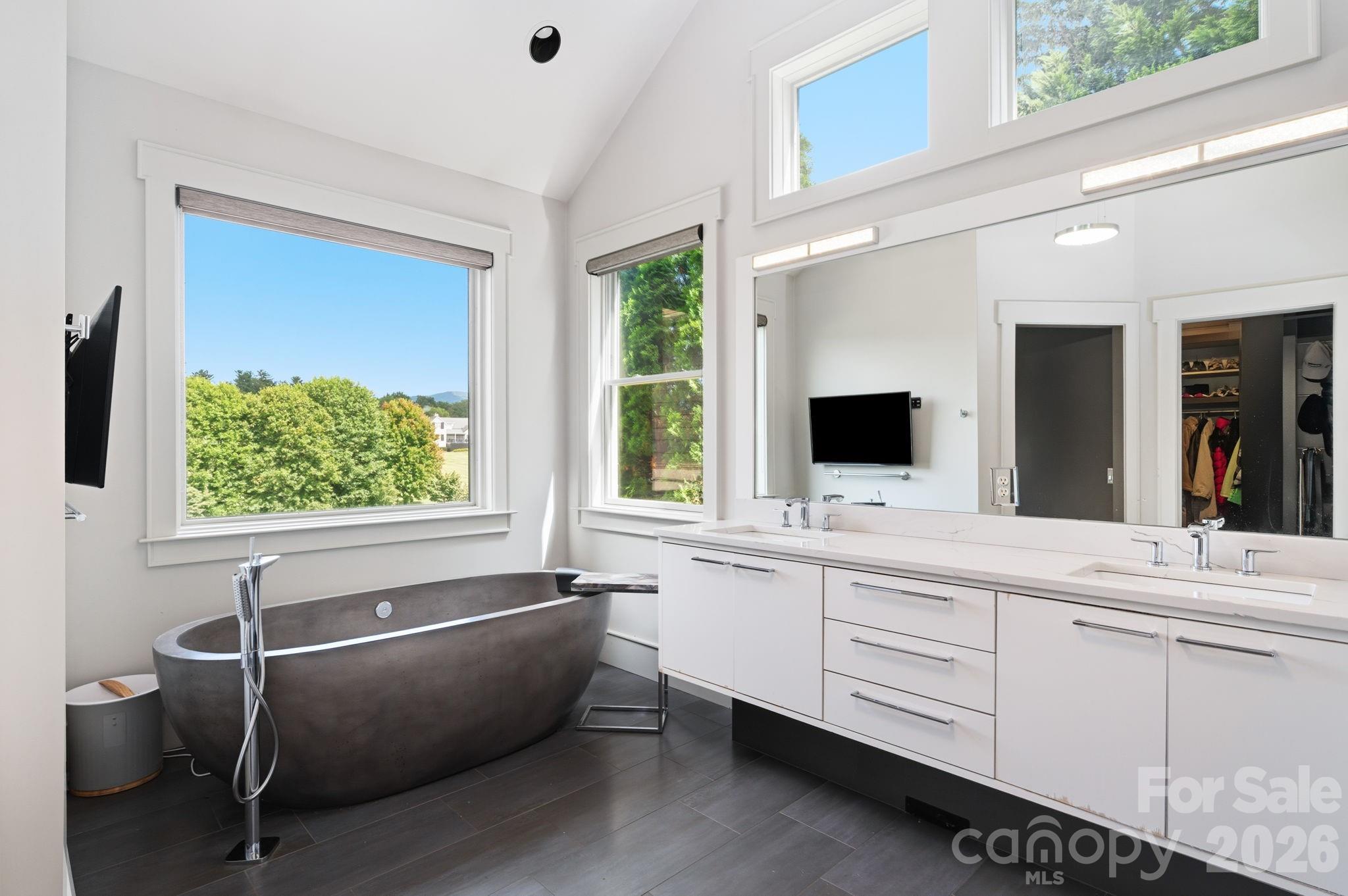 Main level spa-like primary bathroom suite - 31 Bradford Vistas Drive, Fletcher