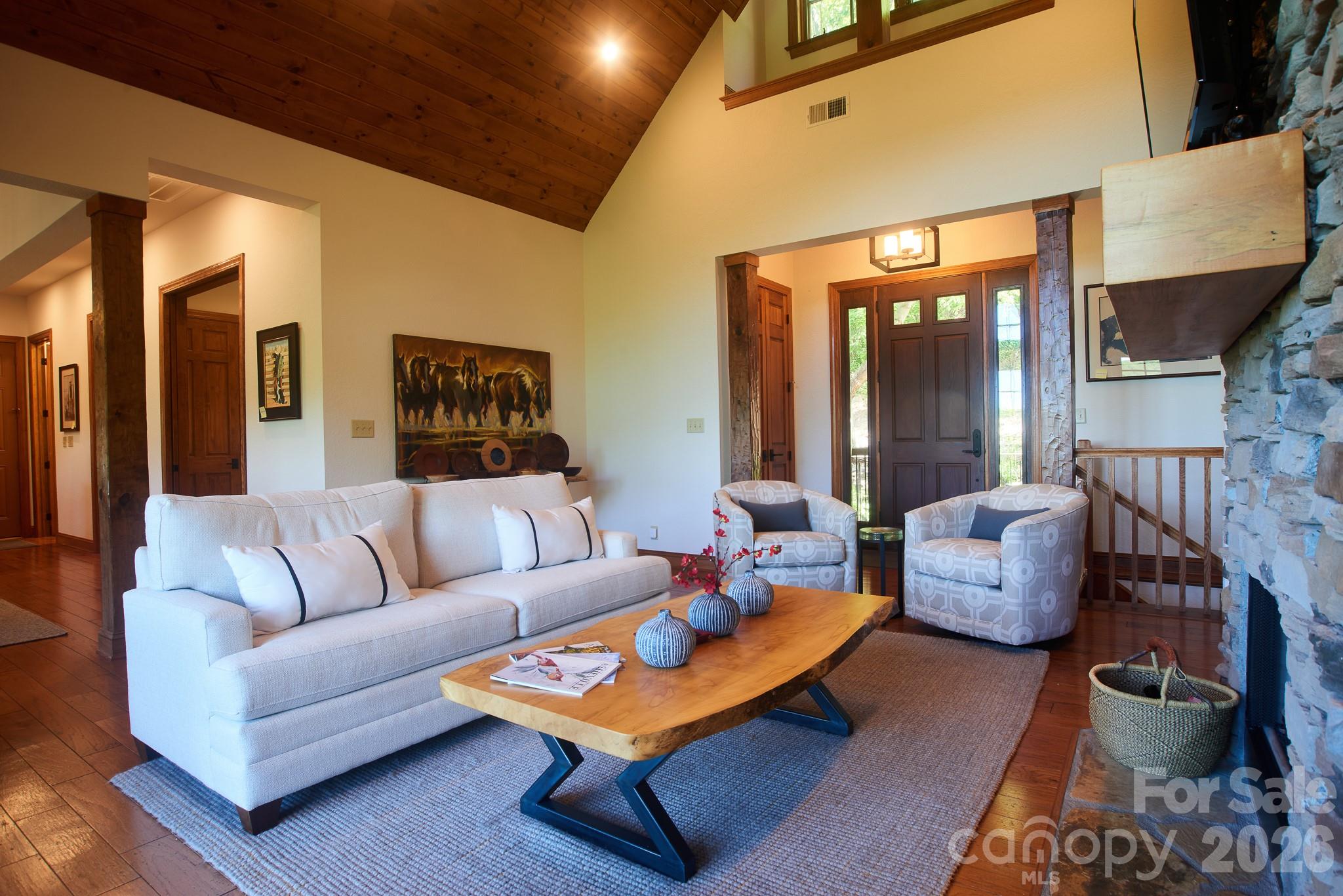 Living Room with Vaulted ceilings - 427 Spring Rock Road, Burnsville
