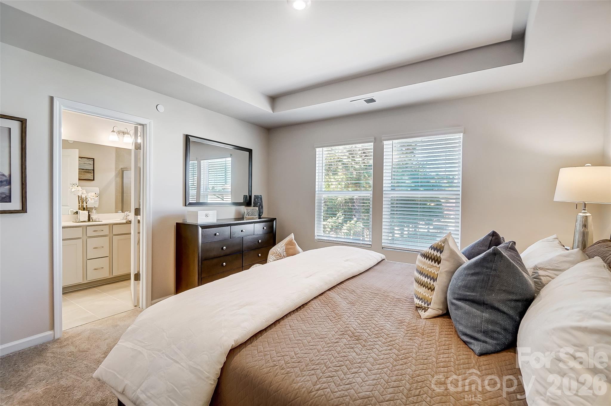 Primary Suite with View to Primary Bathroom-Photo Similar to Subject Property - 3035 High Bluff Street, Kannapolis