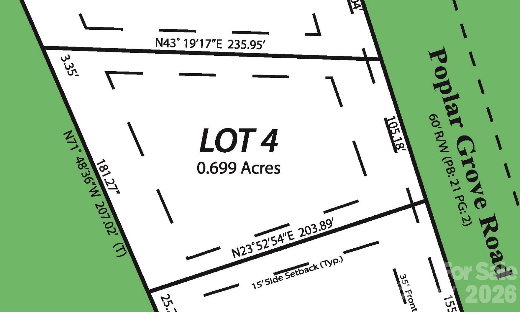 Building Envelope and Dimensions - 135 Poplar Grove Road, Mooresville