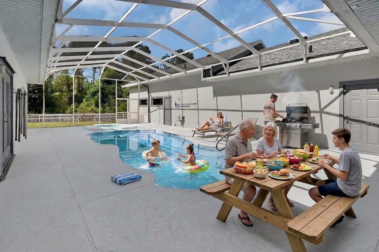 Virtually Staged Pool - 2590 ERENA DR, NEW SMYRNA BEACH