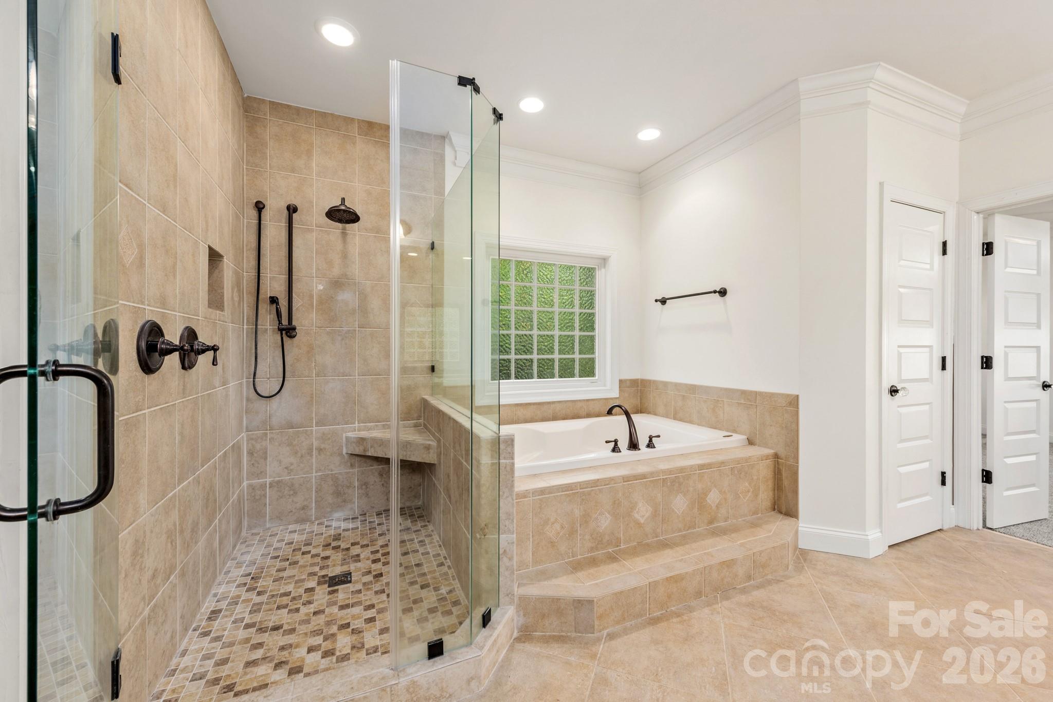 Large Walk in Shower. - 4709 Rockwood Drive, Waxhaw