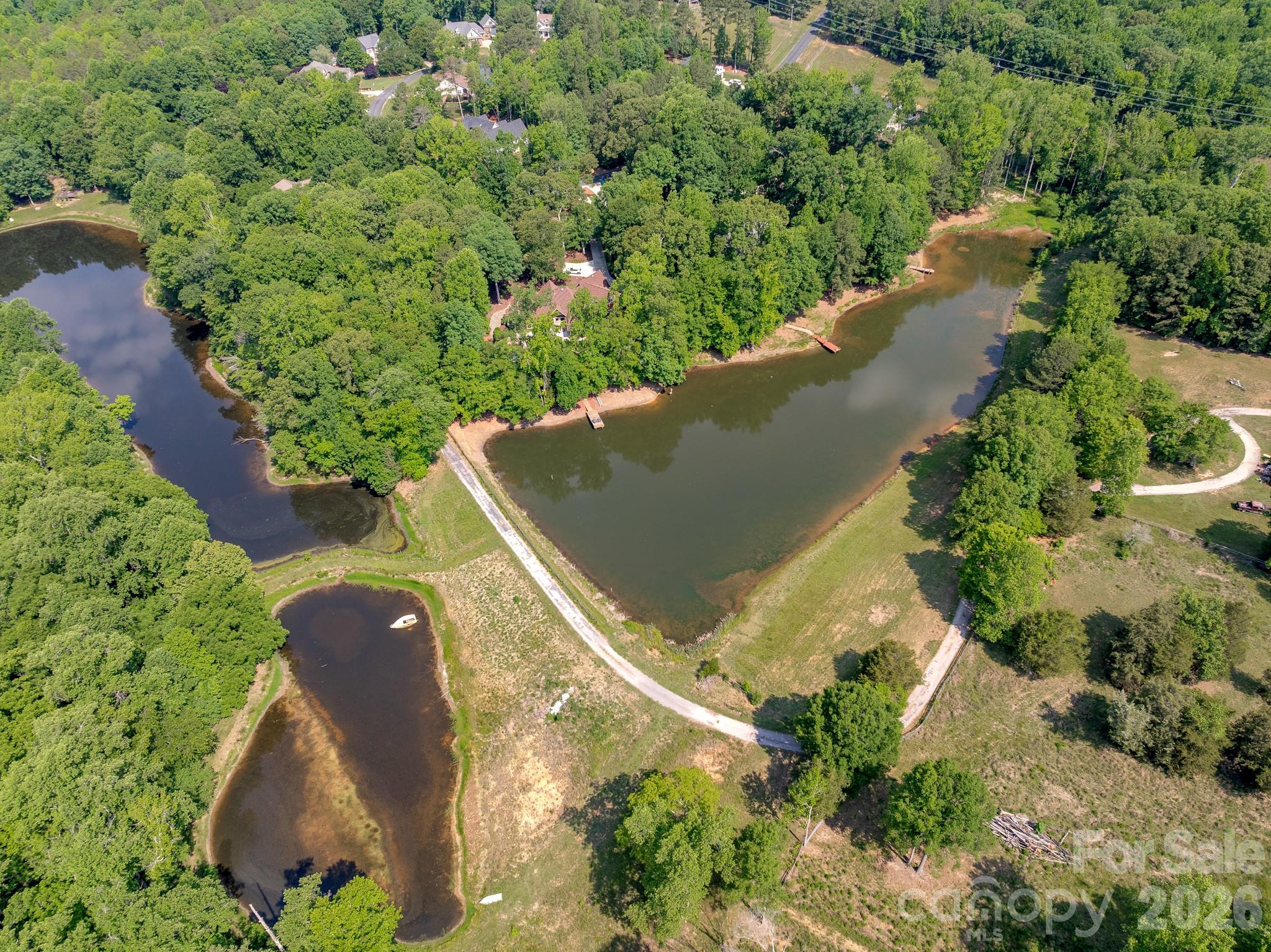 Group of 3 ponds connected. - 4709 Rockwood Drive, Waxhaw