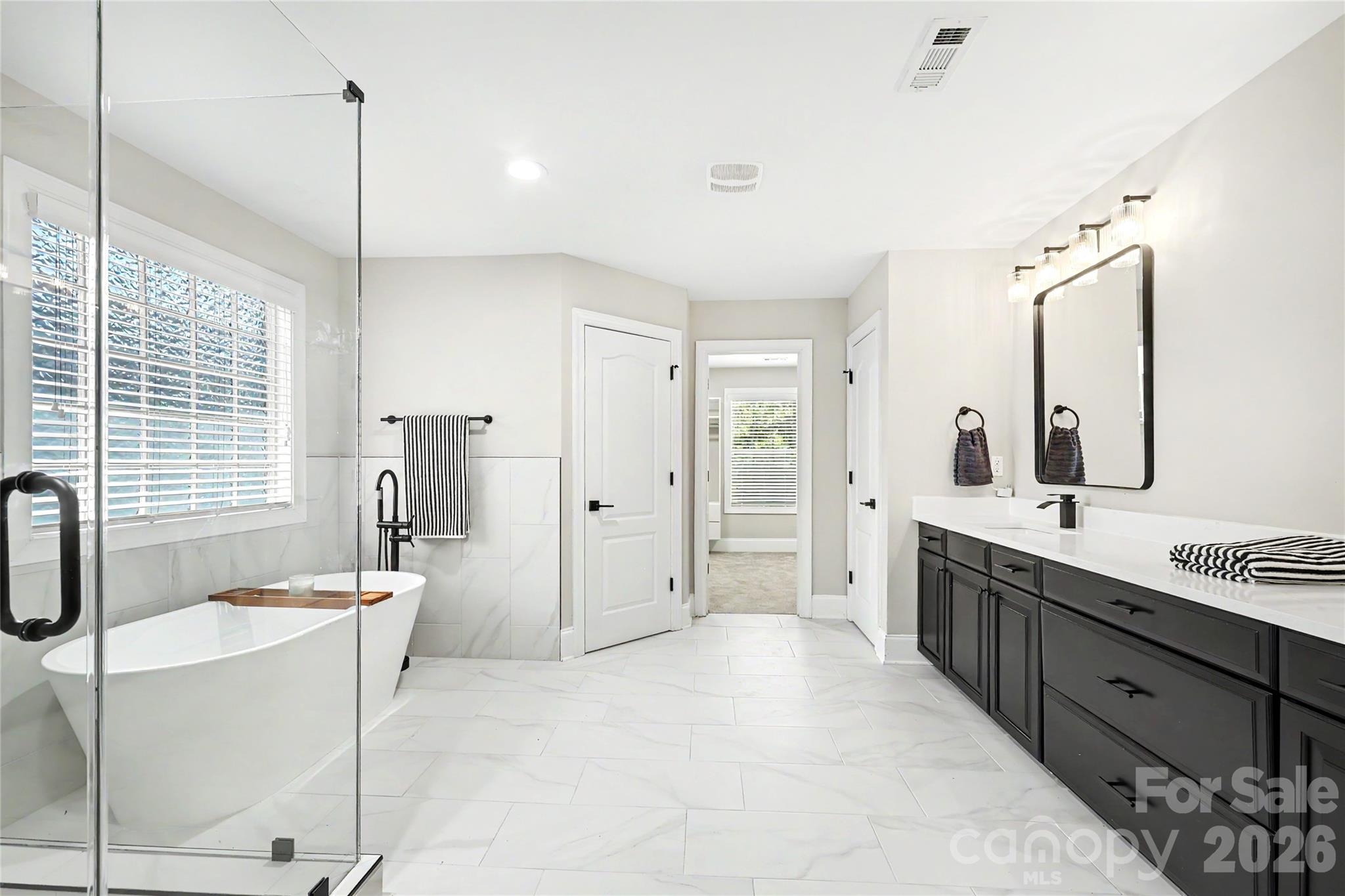 Primary Bathroom - 4624 Pebble Run Drive, Matthews