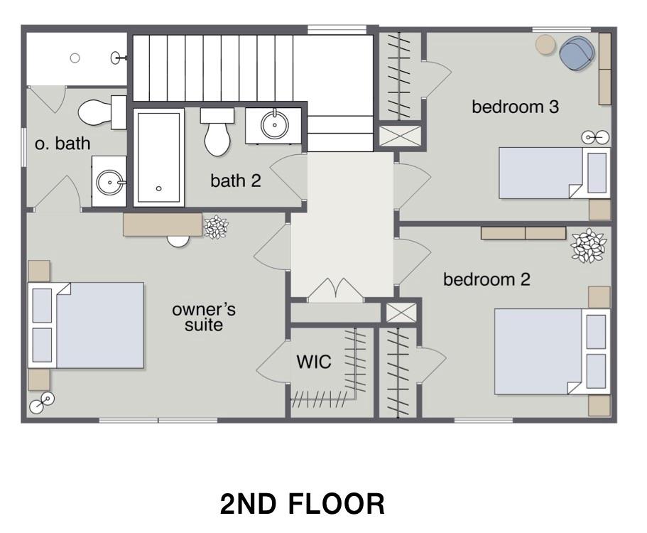 upper level floor plan - 209 James Street, Kannapolis