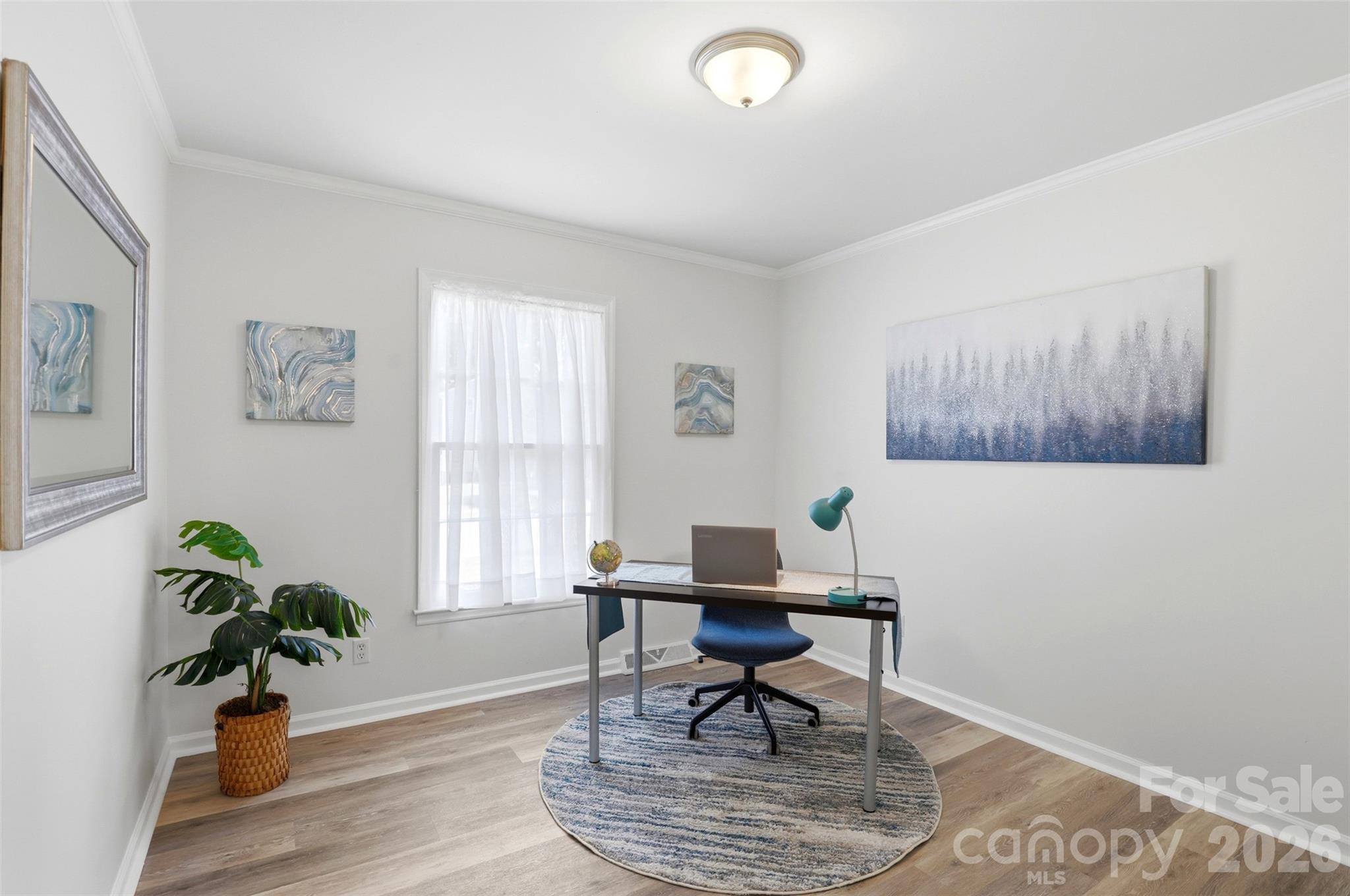 Spacious bedrooms, here staged as a home office - 9624 Central Drive, Mint Hill