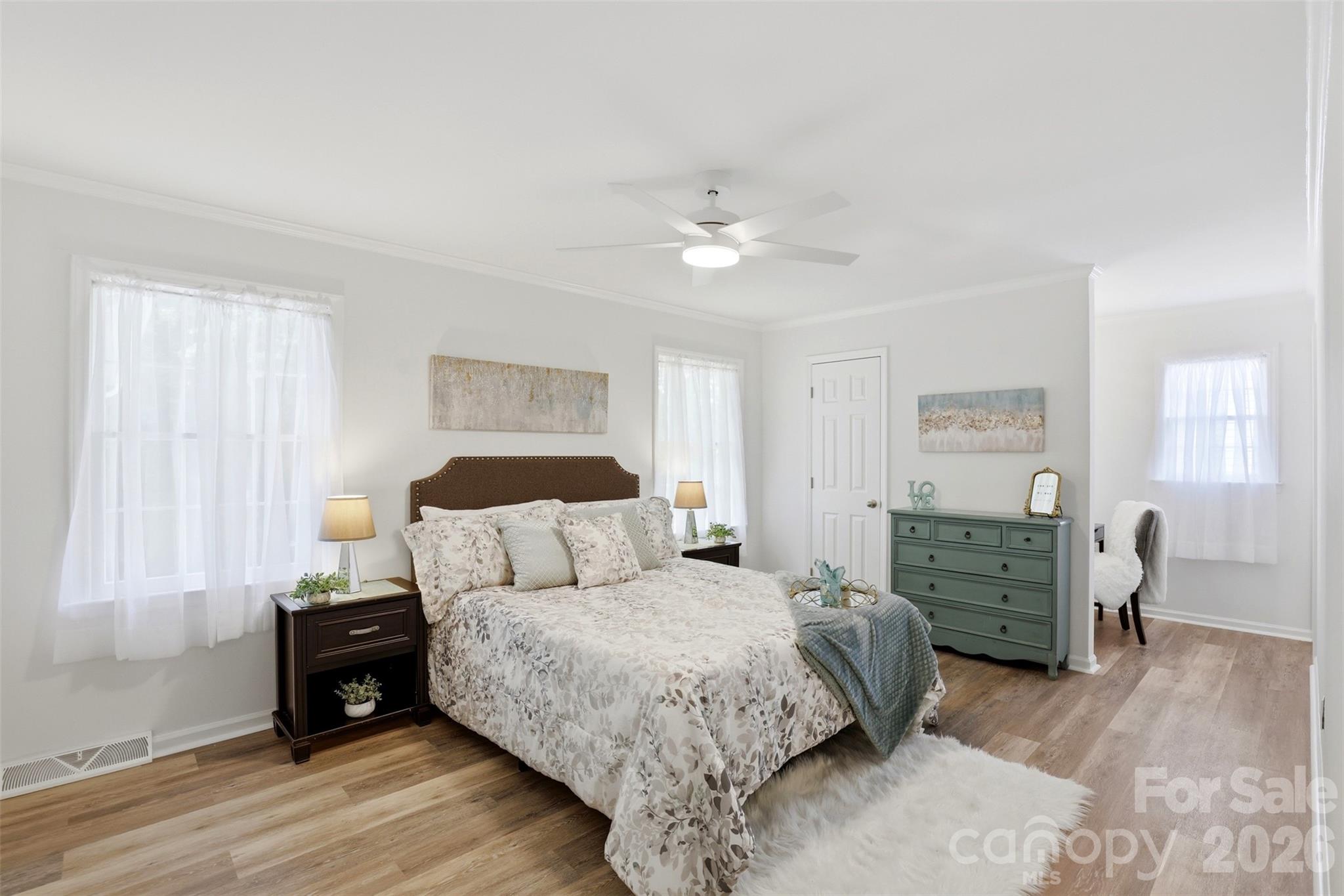 Primary bedroom from hallway. - 9624 Central Drive, Mint Hill