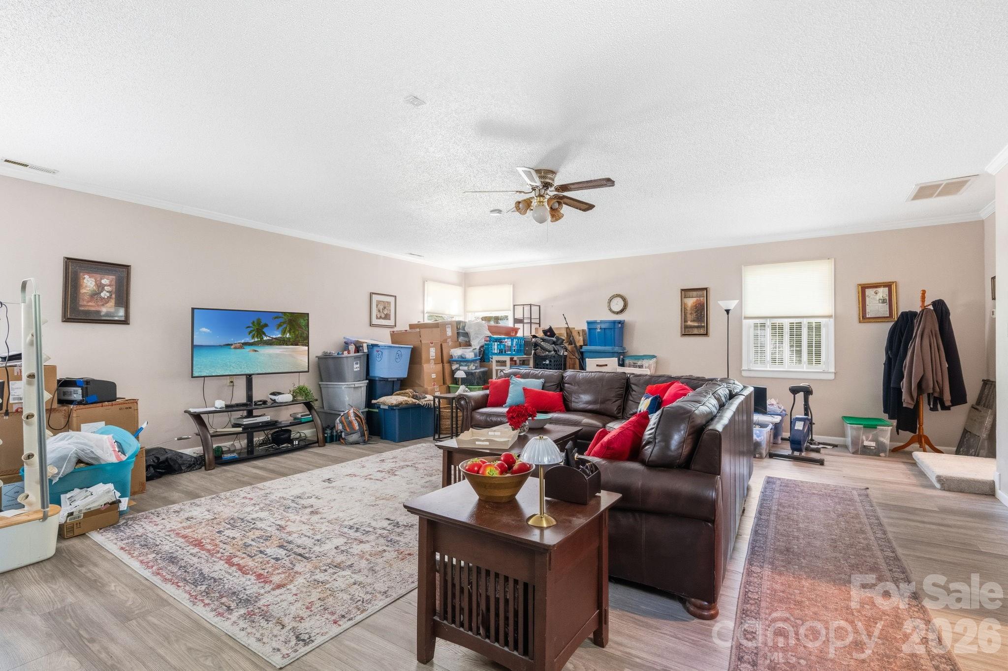 Family Room Main Excuse the Boxes - 1775 Apple Tree Lane, Fort Mill