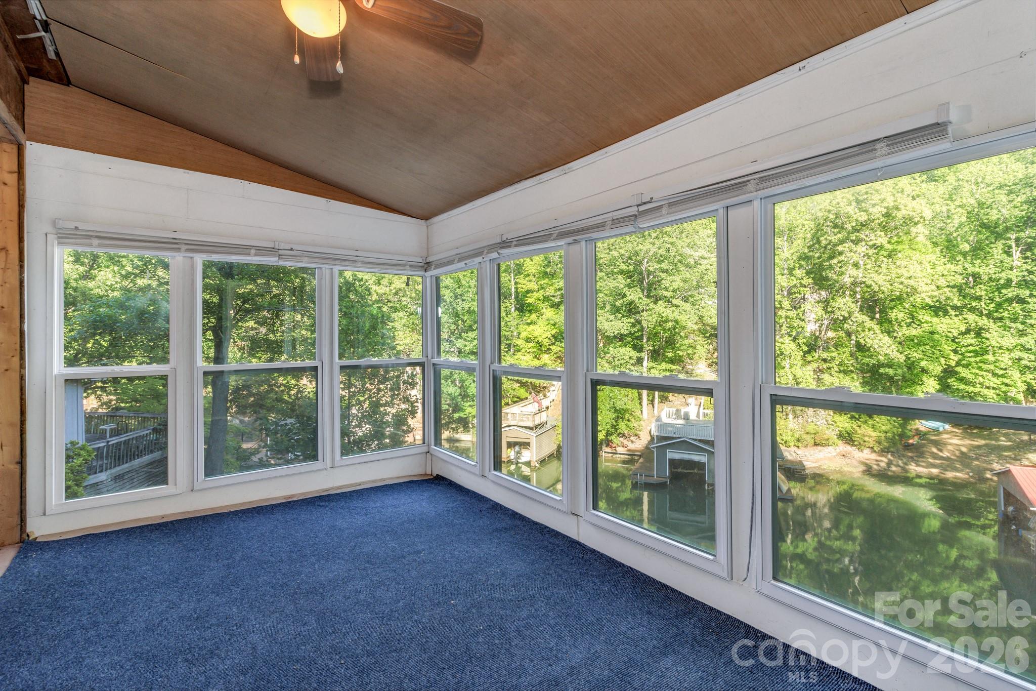 Enclosed Porch Overlooking the Lake - 159 Anglers Way, Lake Lure