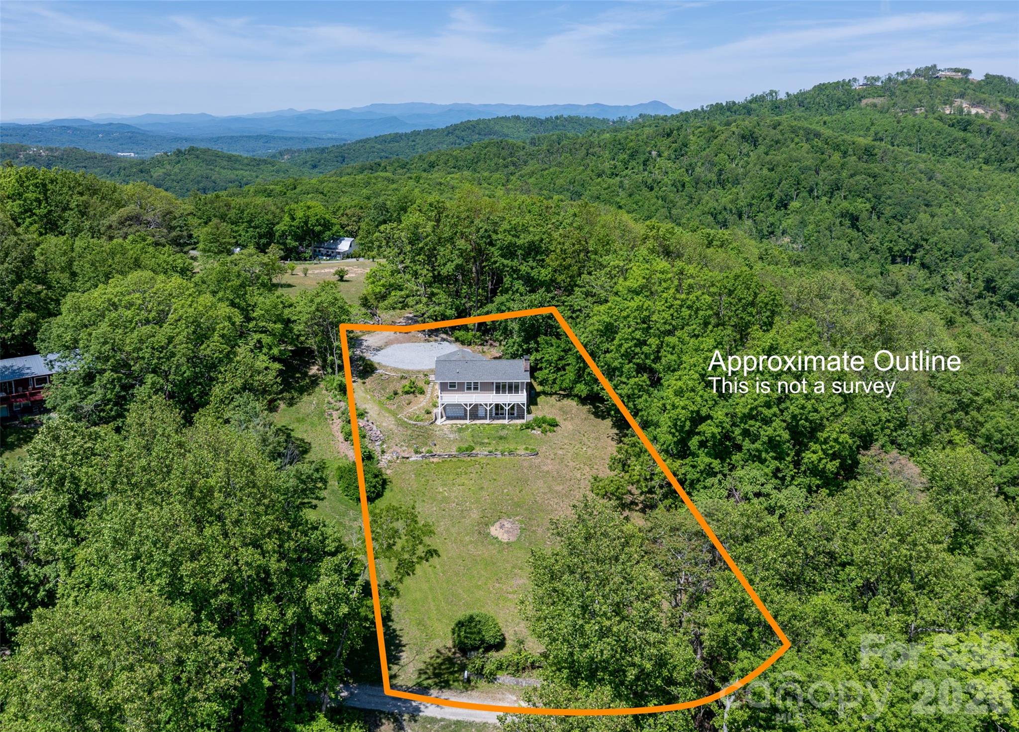Approximate lot lines - 69 Milburn Lane, Hendersonville