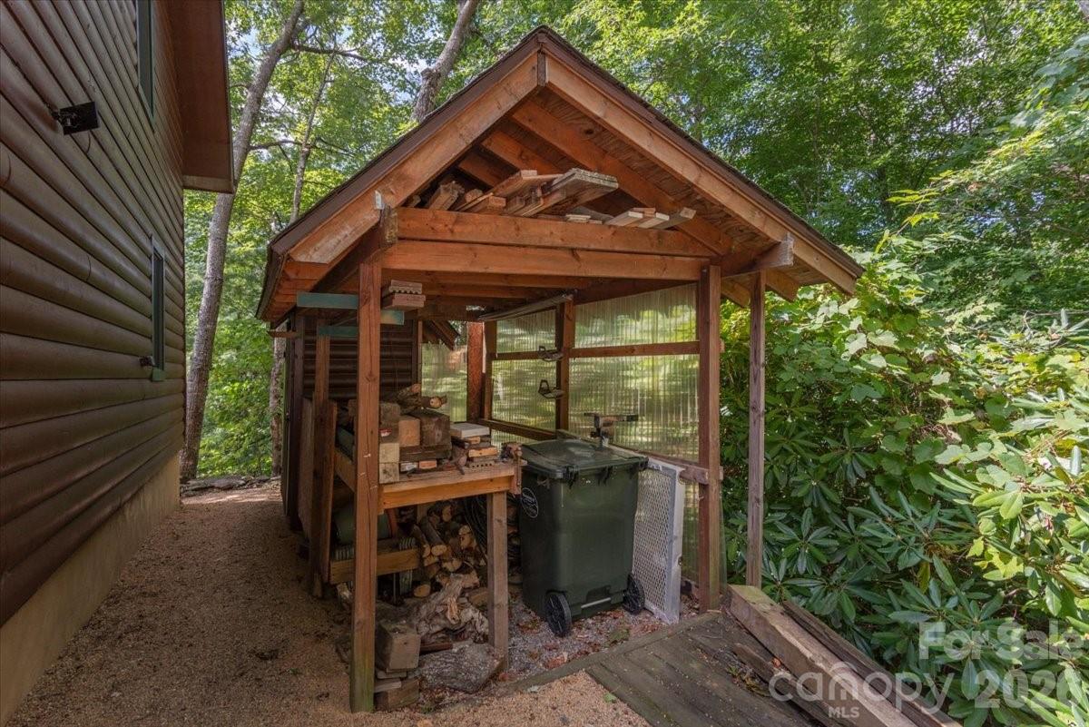 Covered shed-workshop. - 235 Timucua Trail, Waynesville