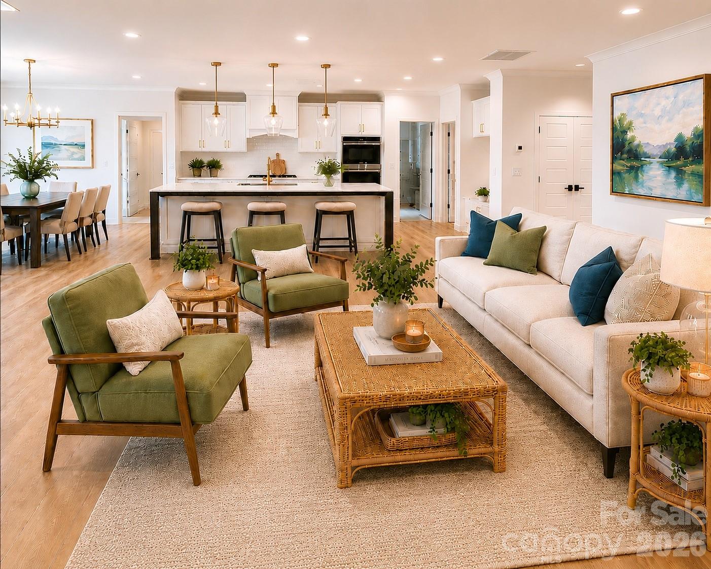 Virtually Staged Living Area - 6774 Kingfisher Court, Denver