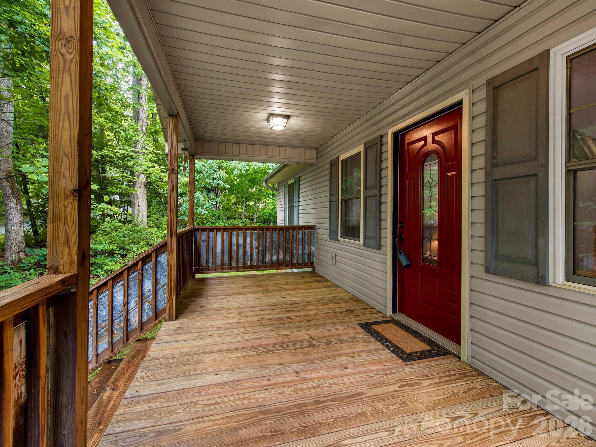Front covered porch - 37 Leatherwood Drive, Candler