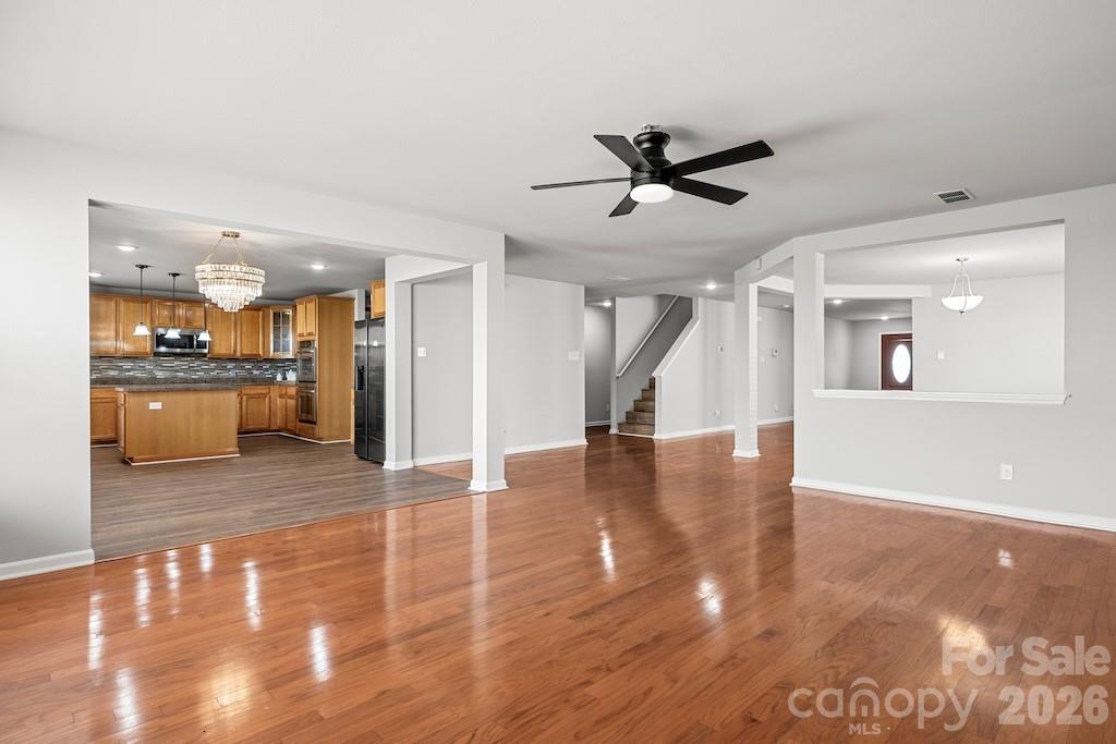 family room and kitchen - 3272 Table Rock Drive, Gastonia
