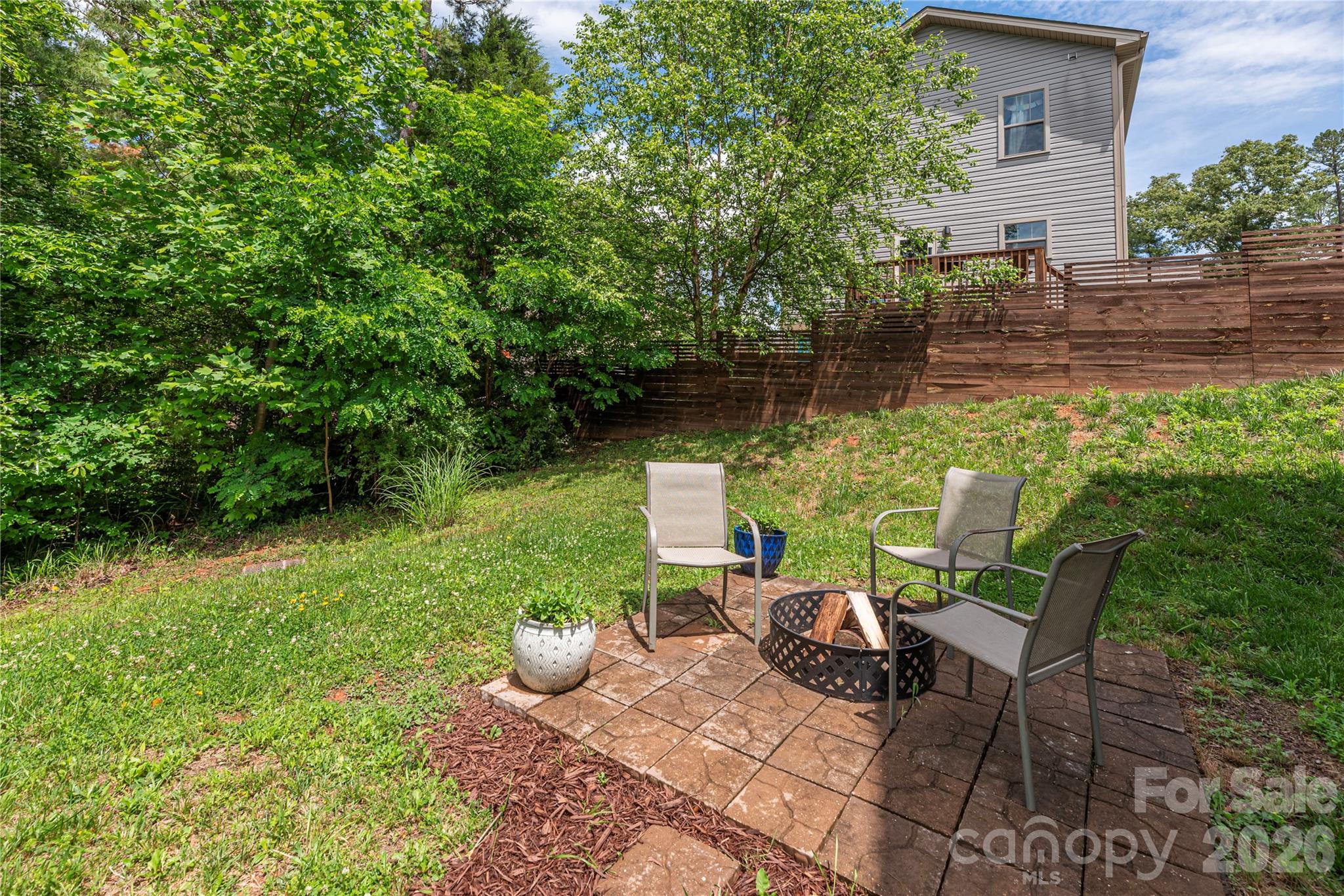 Flat patio in back yard - 5 Declan Drive, Weaverville