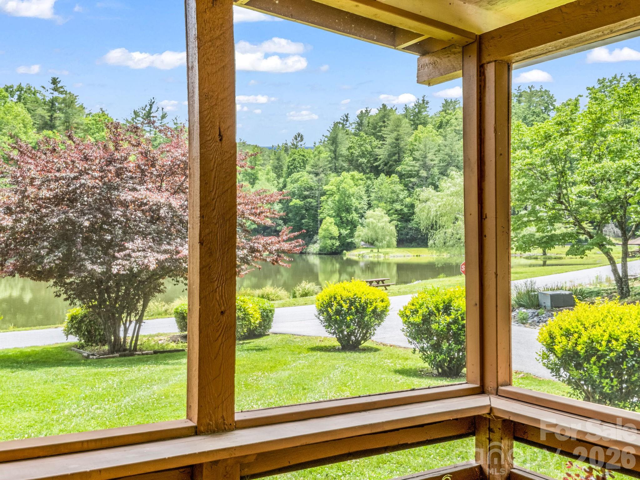 Lake view from the screened in porch - 117 Willow Way, Hendersonville