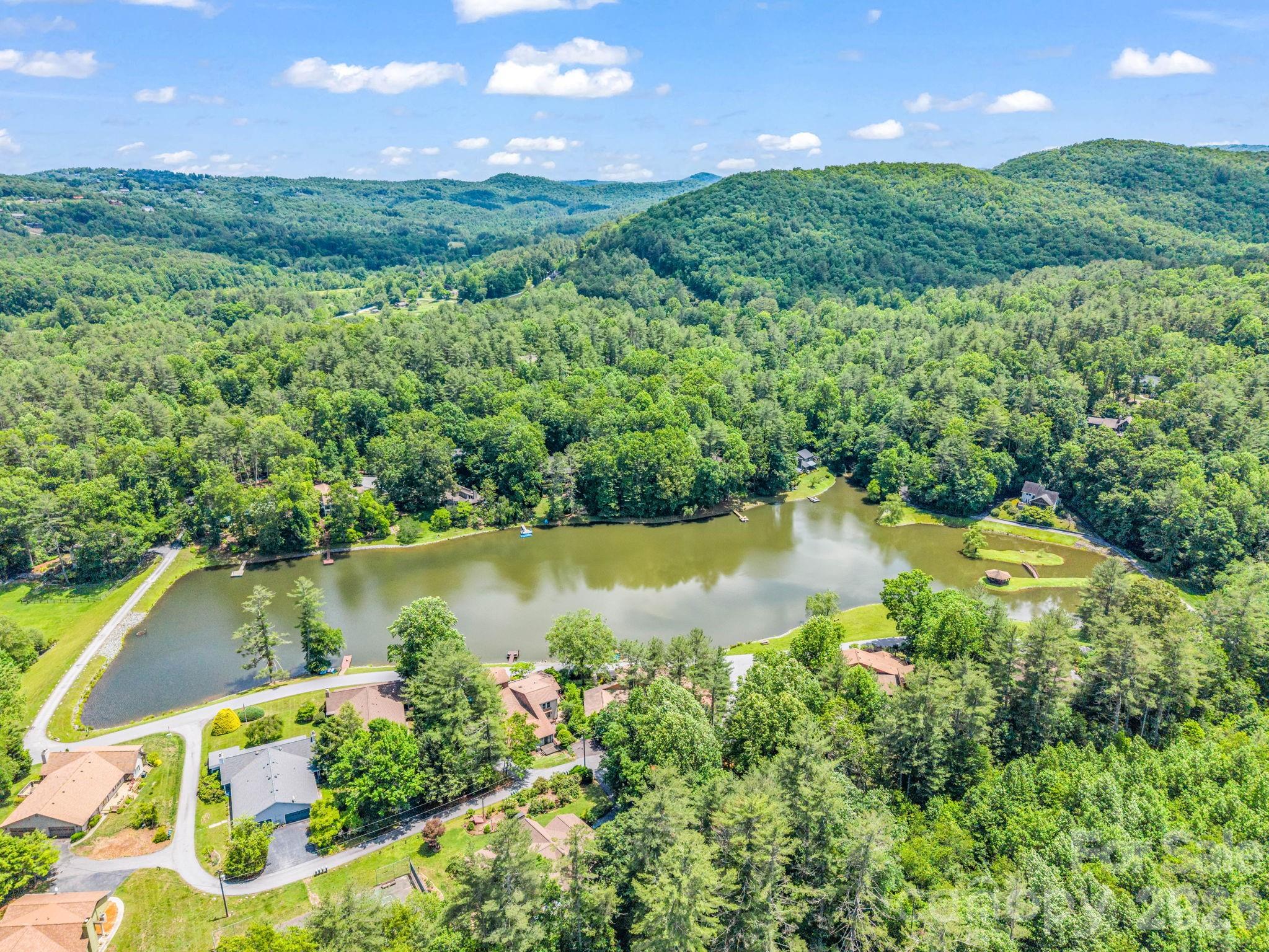 Aerial view of Willow Lake - 117 Willow Way, Hendersonville