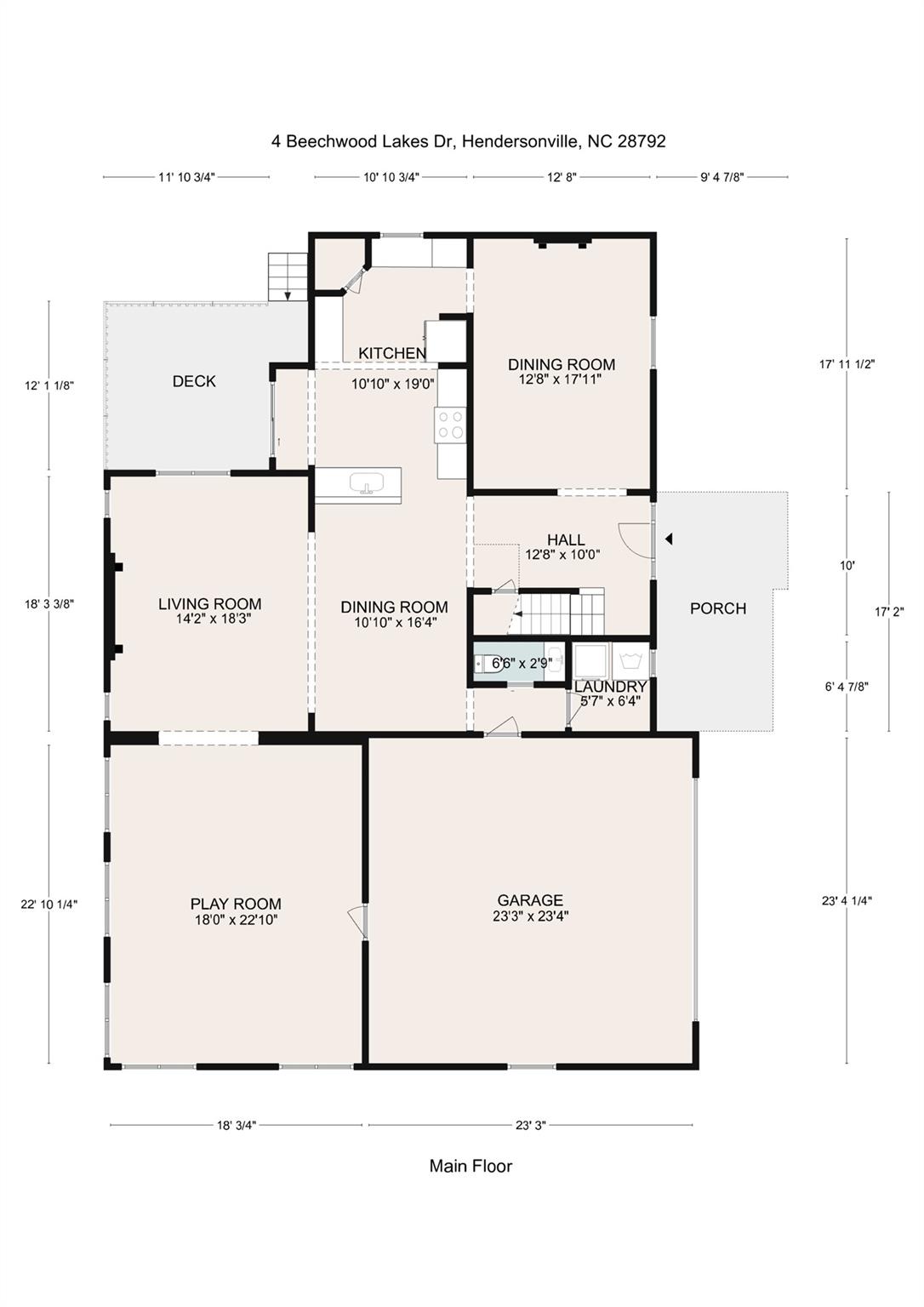 Main Level floorplan - note the flexiblity with the floorplan and how you use it. - 4 Beechwood Lakes Drive, Hendersonville