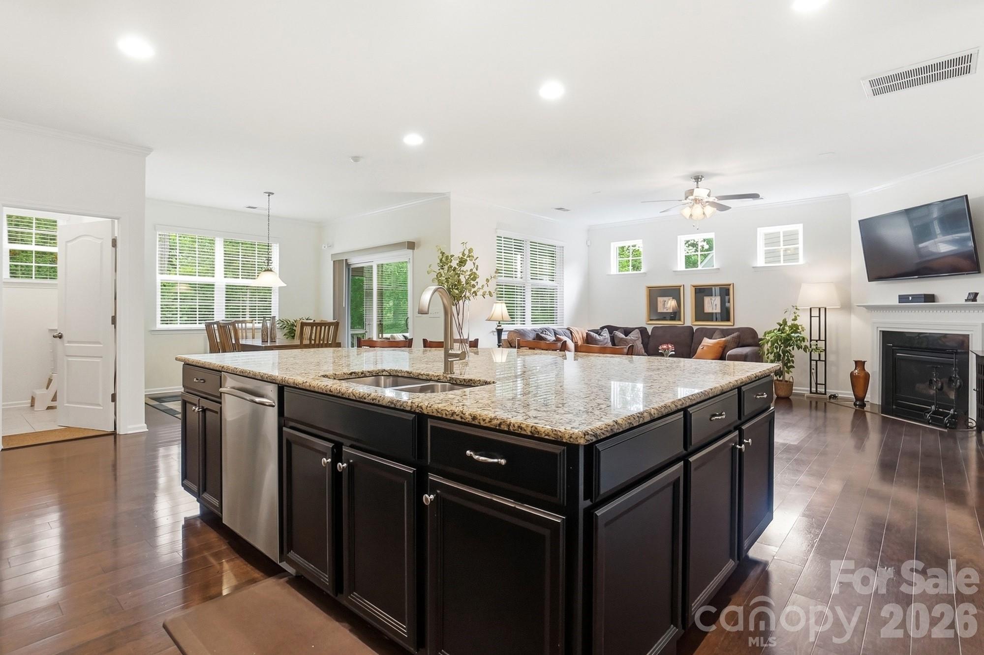 Oversized kitchen island, great for baking and entertaining - 1413 Screech Owl Road, Waxhaw