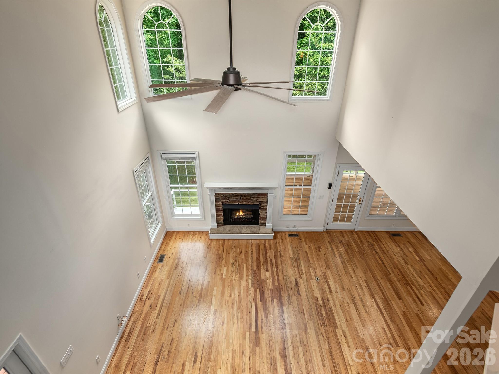 View of living room from upper level - 48 Smokemont Drive, Arden