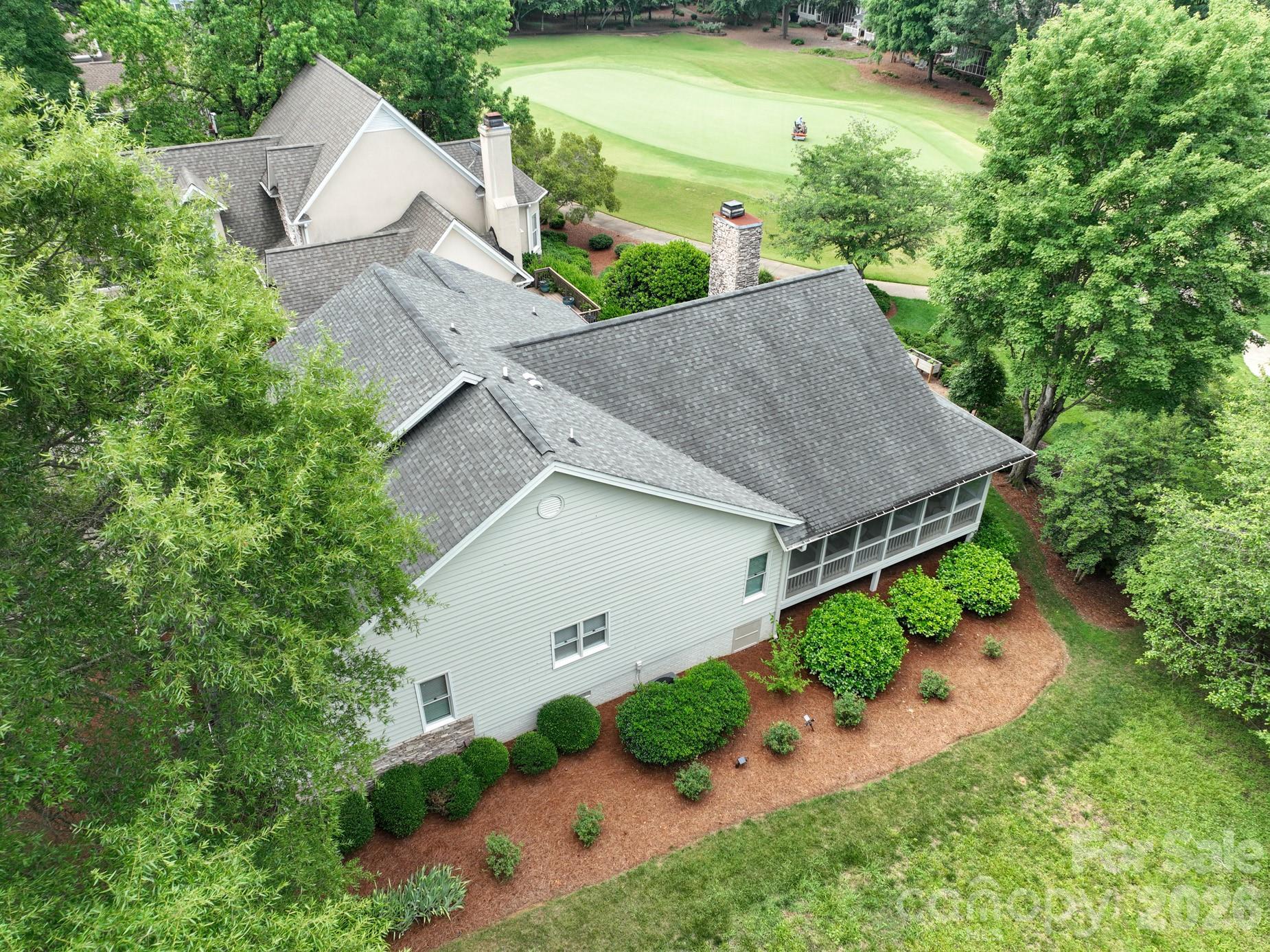 Aerial View of Home and Community Putting Green - 444 Millingport Lane, New London