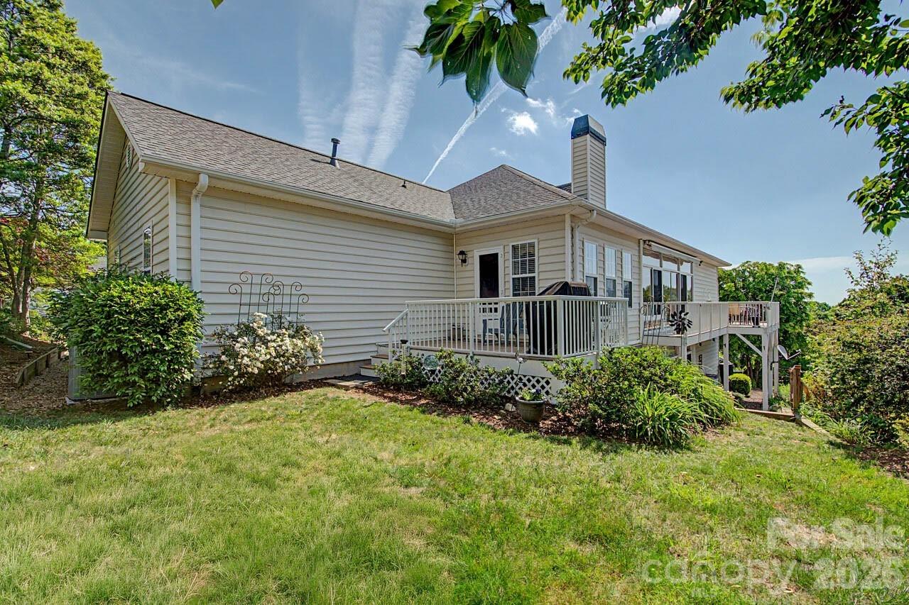 Rear View of Home - 606 Carriage Commons Drive, Hendersonville