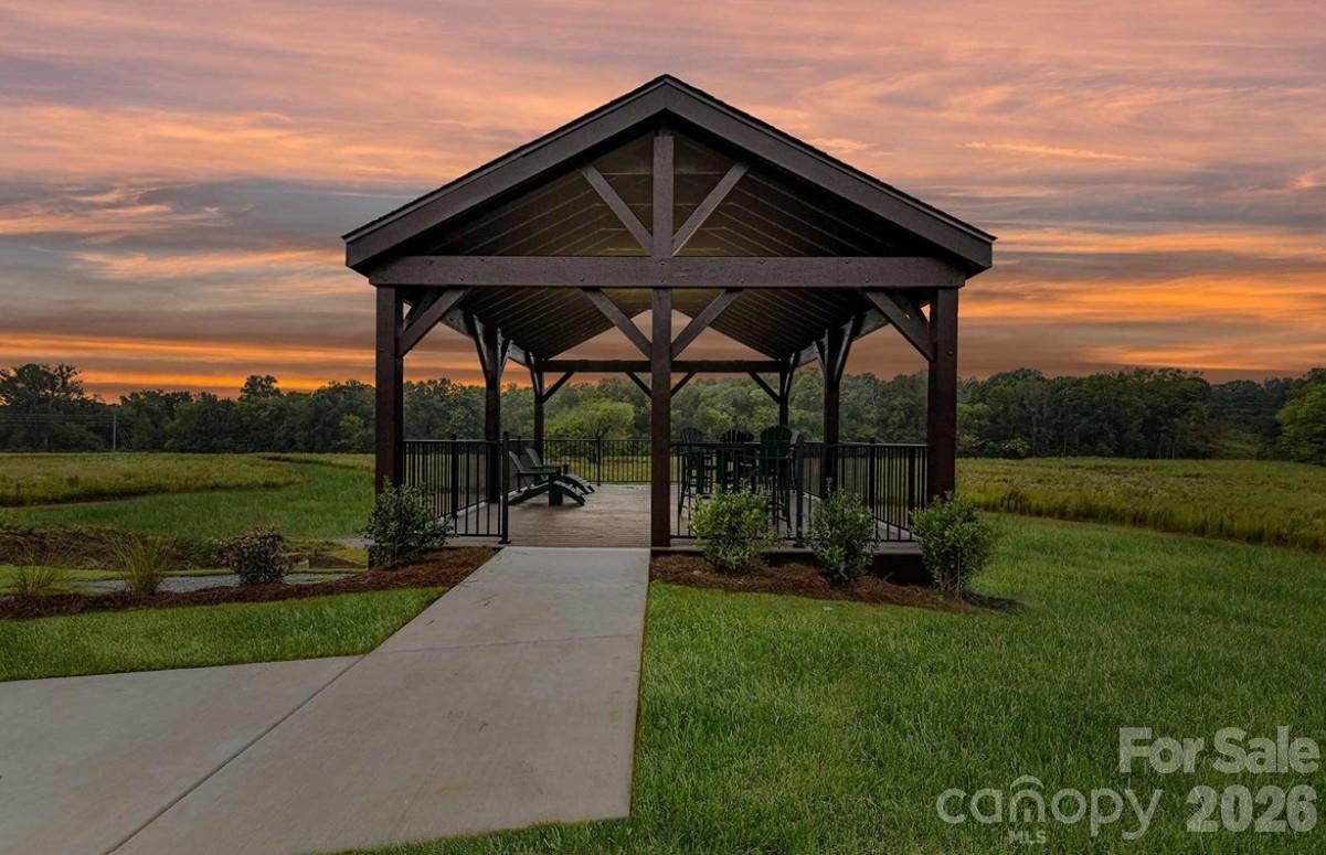Enjoy sunsets from the Community pavilion which overlooks the nature preserve - 280 Alluvium Lane, Waxhaw