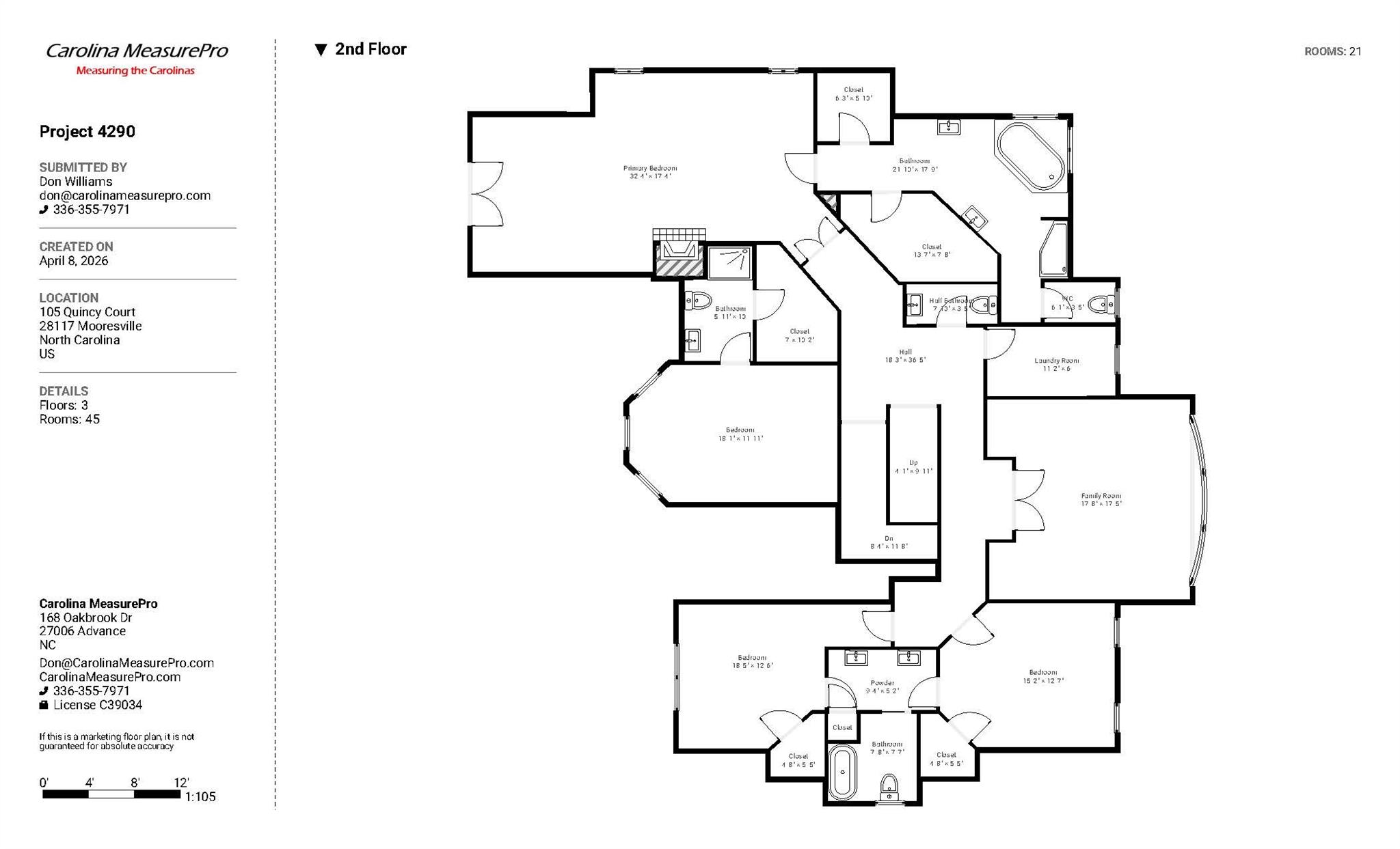 Second Level - 105 Quincy Court, Mooresville