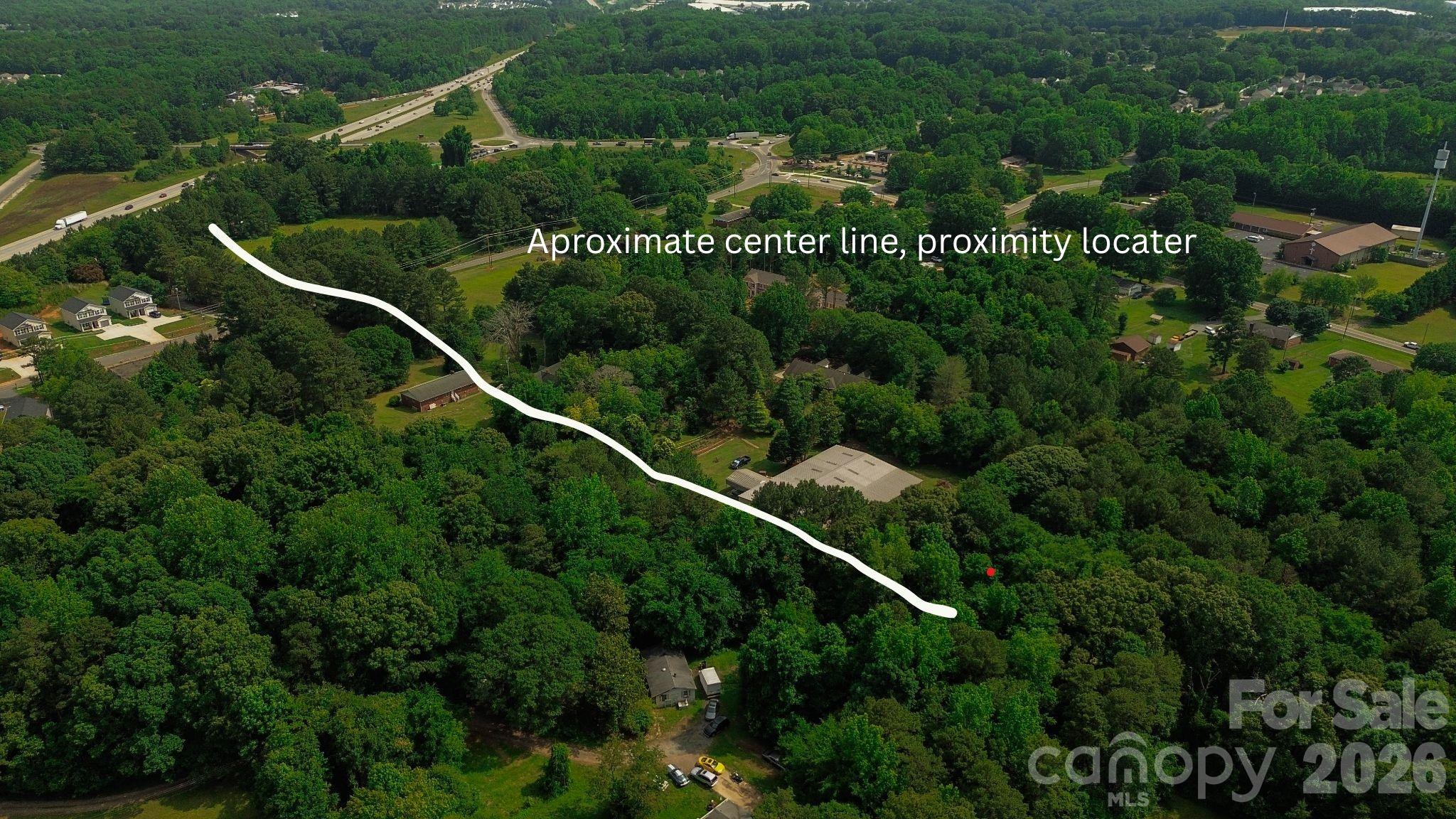 Approximate Center line locater - 1213 Rhyne Road, Charlotte