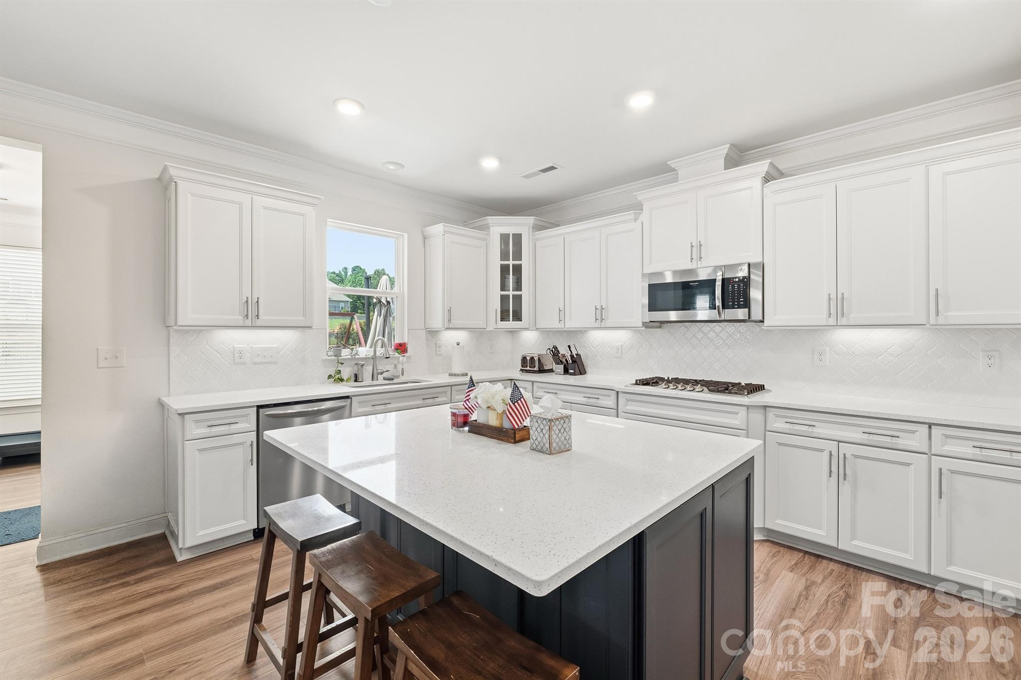 Oversized Kitchen Island with Quartz Countertops - 282 Bouchard Drive, Waxhaw