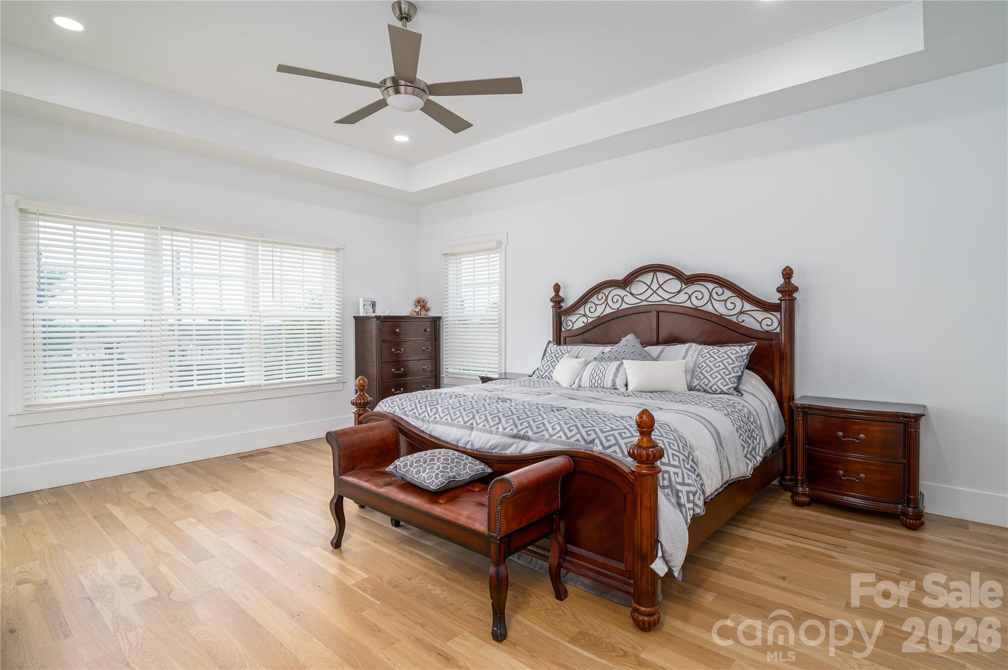 Primary Bedroom lots of natural light and tray ceiling - 2725 Eagle Drive, Lincolnton
