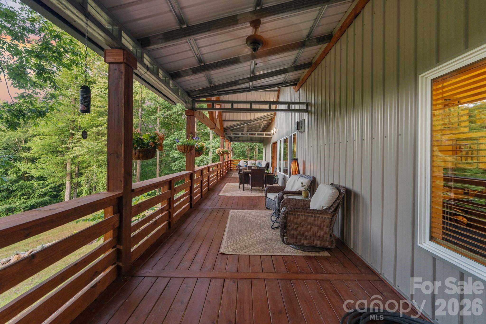 Barndominum porch - 9870 Harvest Lane, Davidson