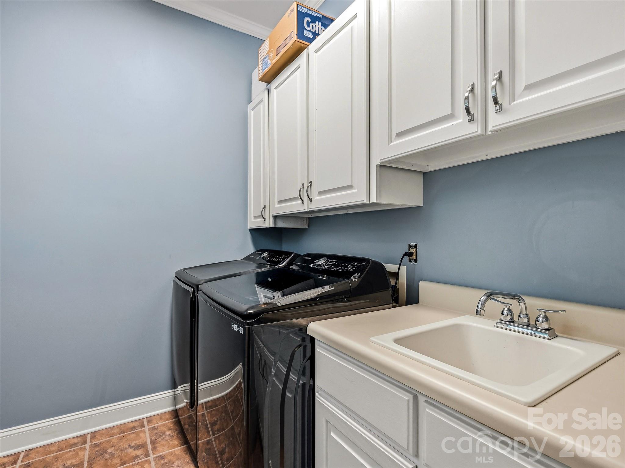 Laundry main level, second laundry hook up in basement - 243 Poplar Lane, Pisgah Forest