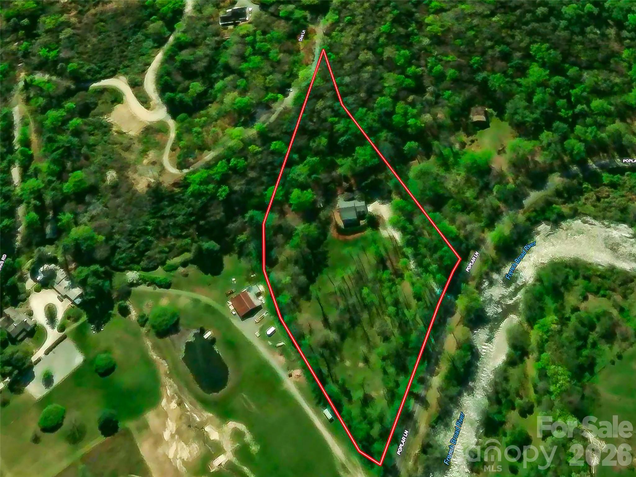 Property goes to center of French Broad River - 243 Poplar Lane, Pisgah Forest