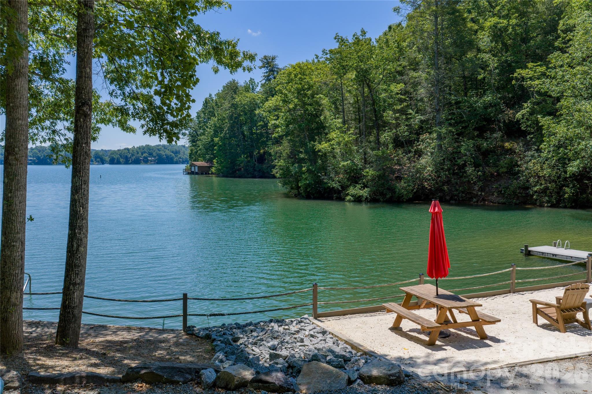 The property is steps from the beach access. - 0000 View Trail, Lake Lure
