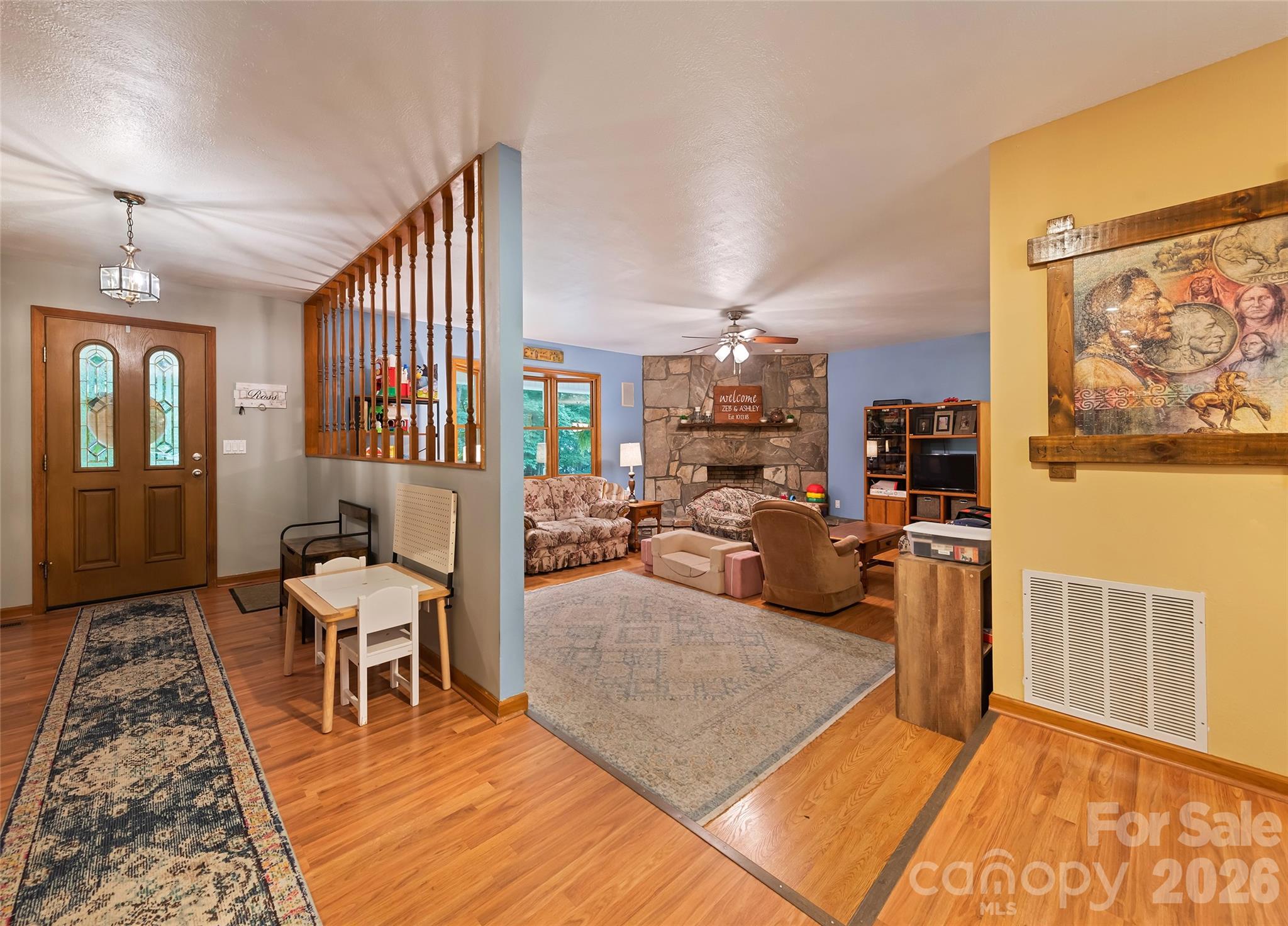 Family Room Sunken & Foyer - 400 Sunset Heights, Canton