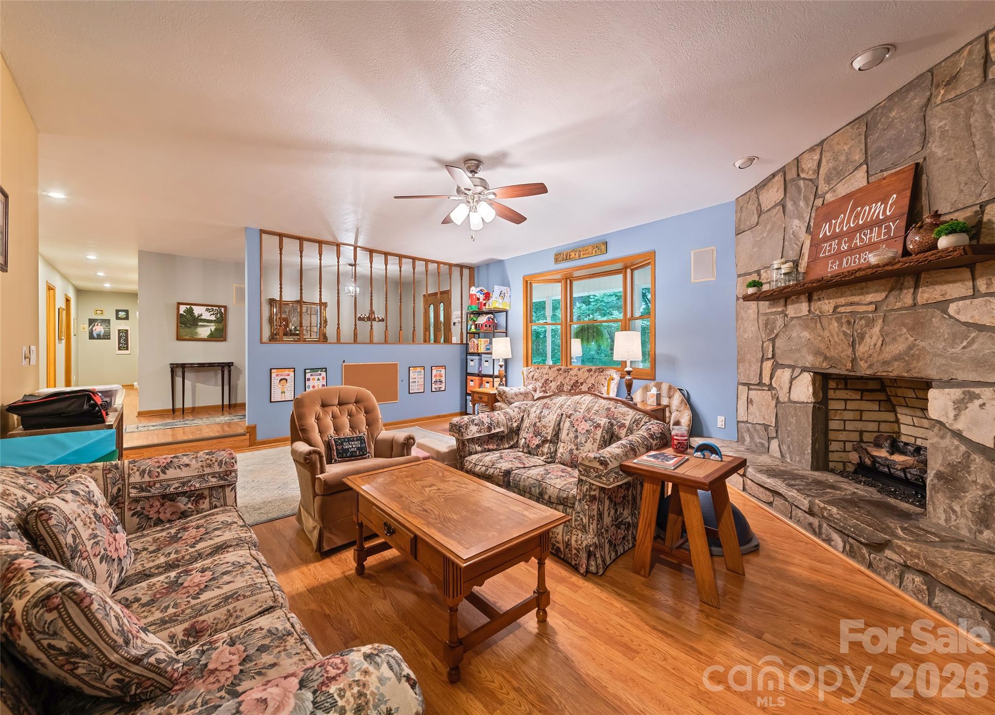 Family Room FP - 400 Sunset Heights, Canton