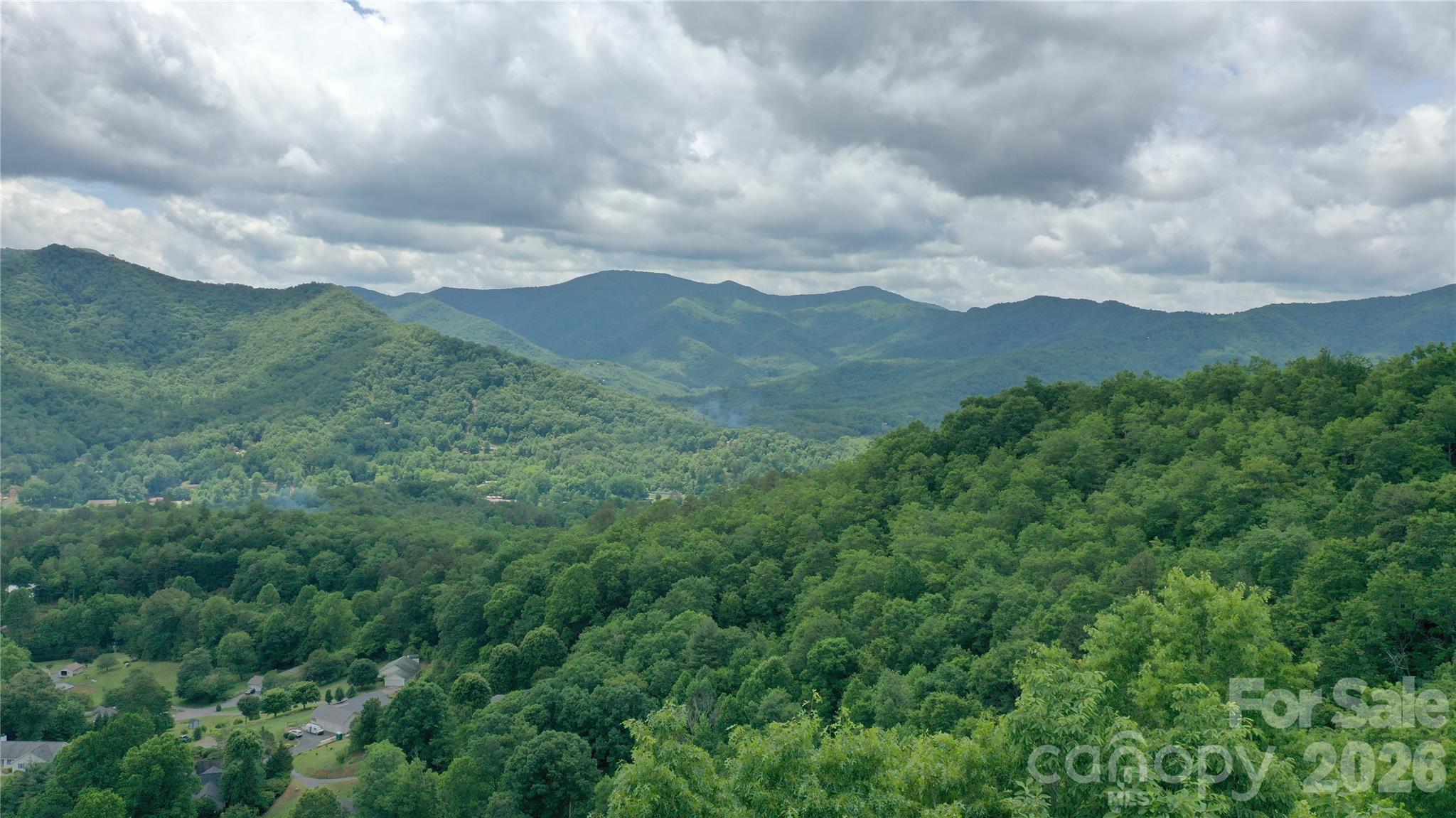 Tree top drone shot - 491 Signal Ridge Road, Sylva