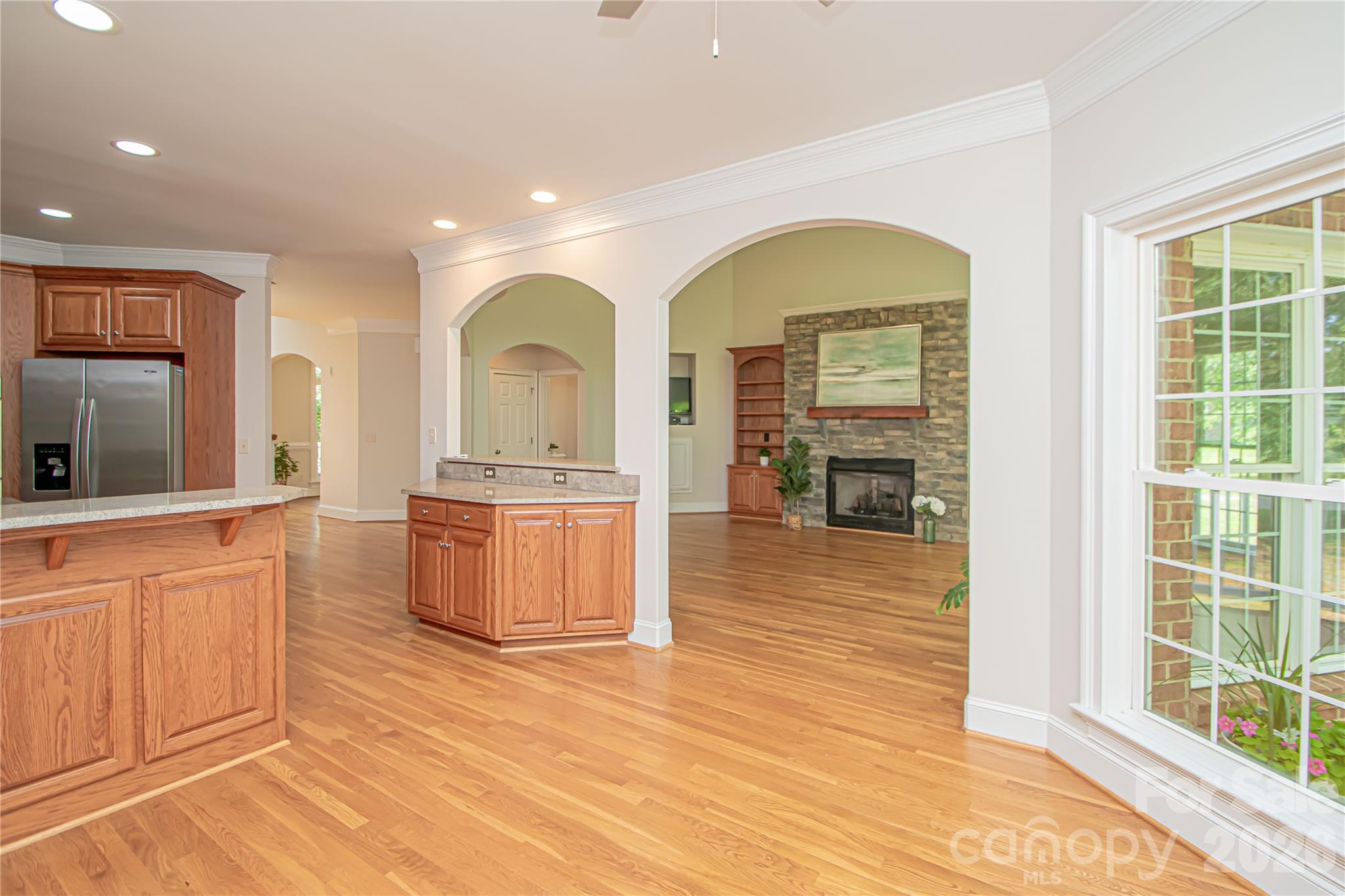 House has been freshly painted in neutral and has hardwood floors throughout. - 1015 Estate Lane, Matthews