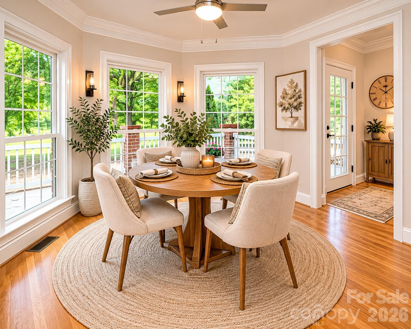 Image of what the breakfast are would look like decorated. - 1015 Estate Lane, Matthews
