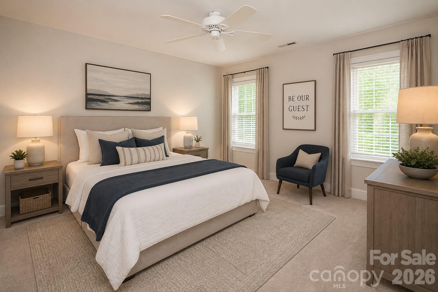 Bedroom #4 with ensuite - 1015 Estate Lane, Matthews